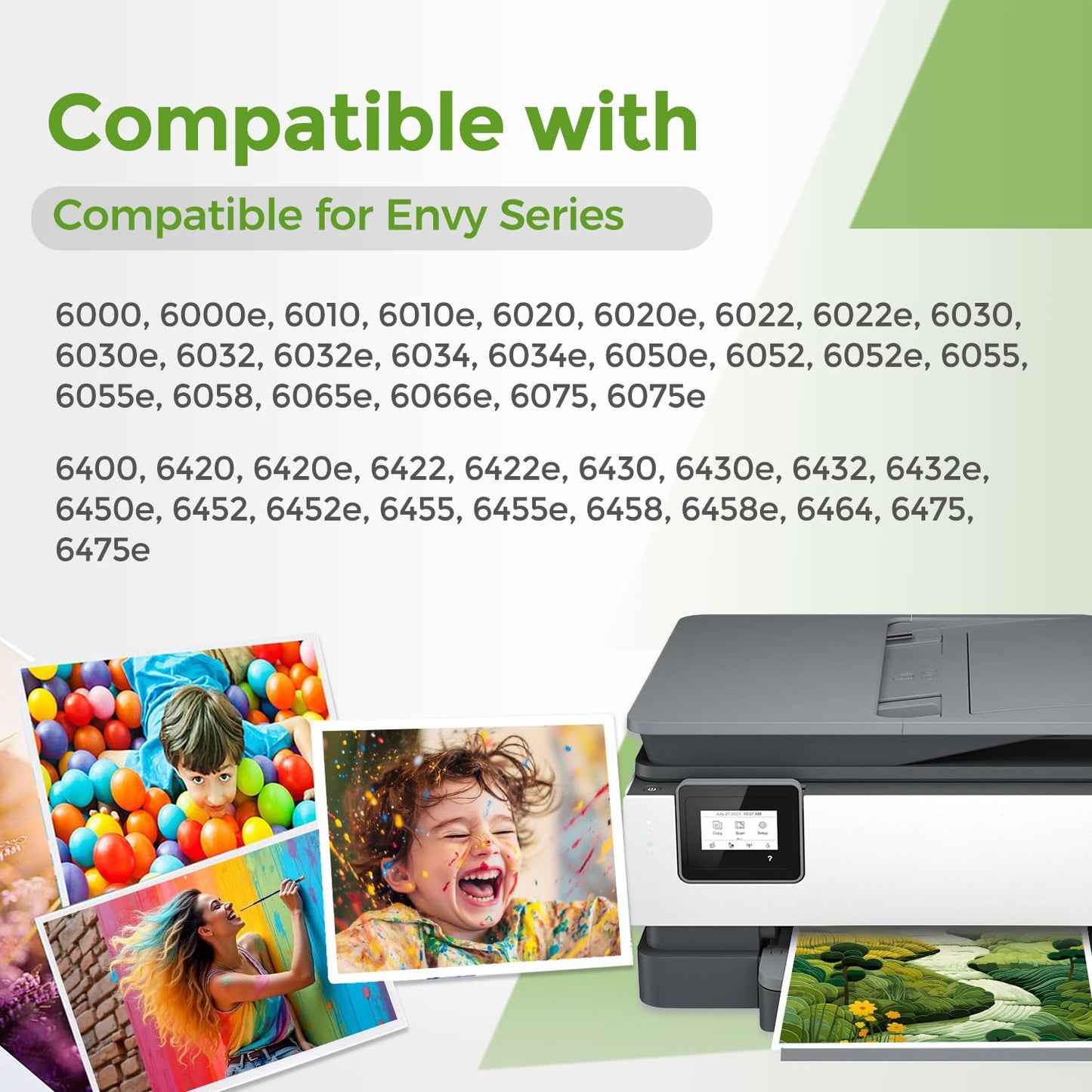 67XL Ink Cartridges Replacement for HP Ink 67 XL Black and Color Combo Pack HP67 HP67XL for 2700 2700e 2752e 2755e 2800e 2855e 2827e 2852e 4100 4100e 4155e 4200e 4227e 4255e 6000 6055e 6455e Printer