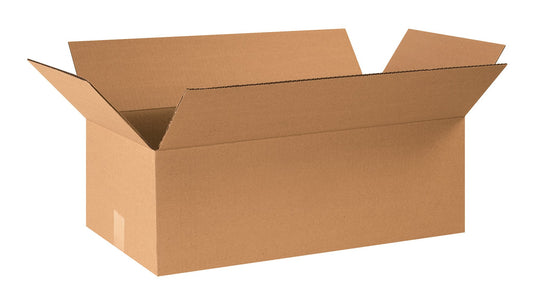 BOX USA 24128R Corrugated Cardboard Box 24" L x 12" W x 8" H, Kraft, for Shipping, Packing and Moving (Pack of 25)