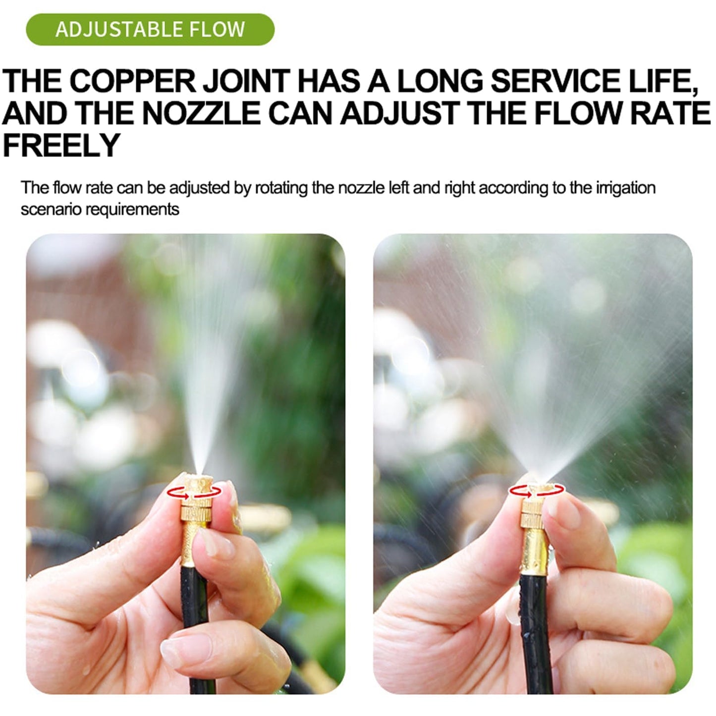 Drip Irrigation Kit,Automatic Garden Watering System with New Quick Connectors and 360-degree Bending Dropper Atomizing Nozzles for Watering System for Garden Plant Lawn Patio. (25 Nozzles)