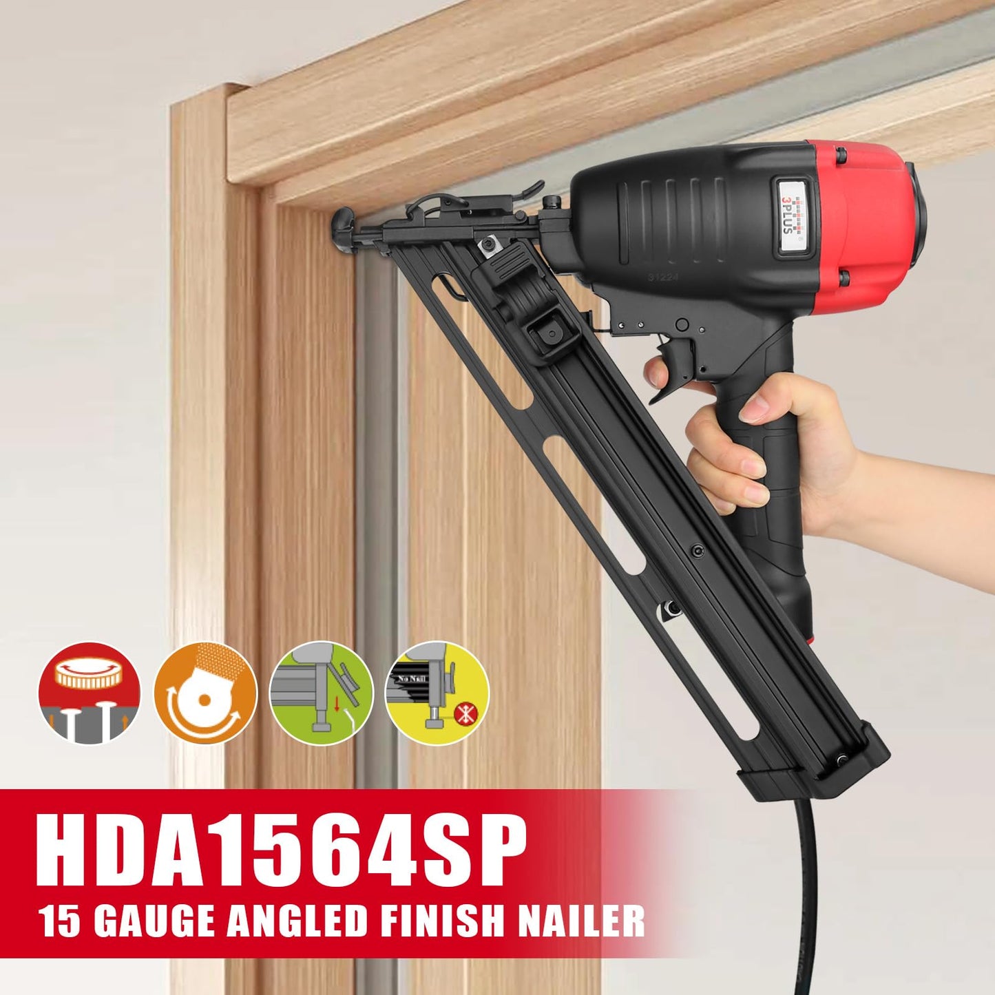 3PLUS HDA1564SP 15 Gauge Angled Finish Nailer