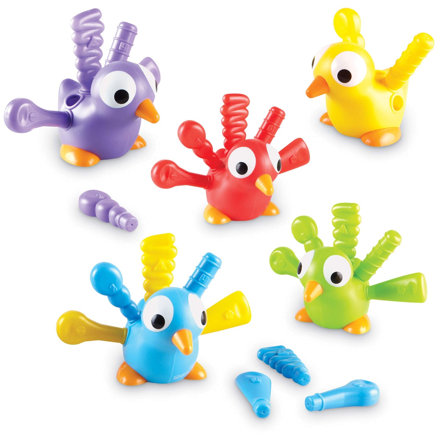 Learning Resources Fine Motor Peakcock Pals, Fine Motor Toy, Set of 4, Ages 2+