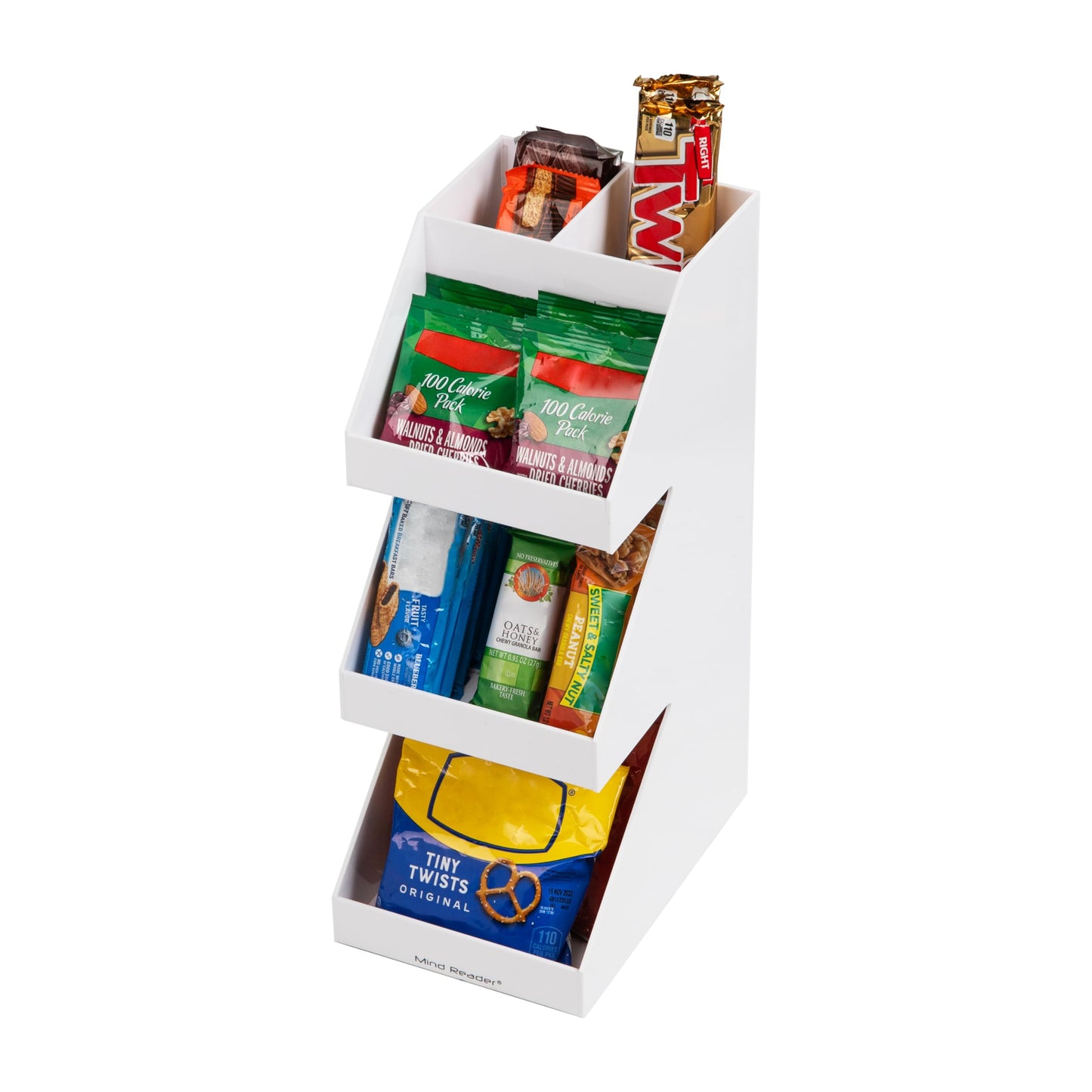 Mind Reader Coffee Tea Utensil and Condiment Station, Countertop Organizer, Coffee Bar, Kitchen, 6"L x 9"W x 16"H, White