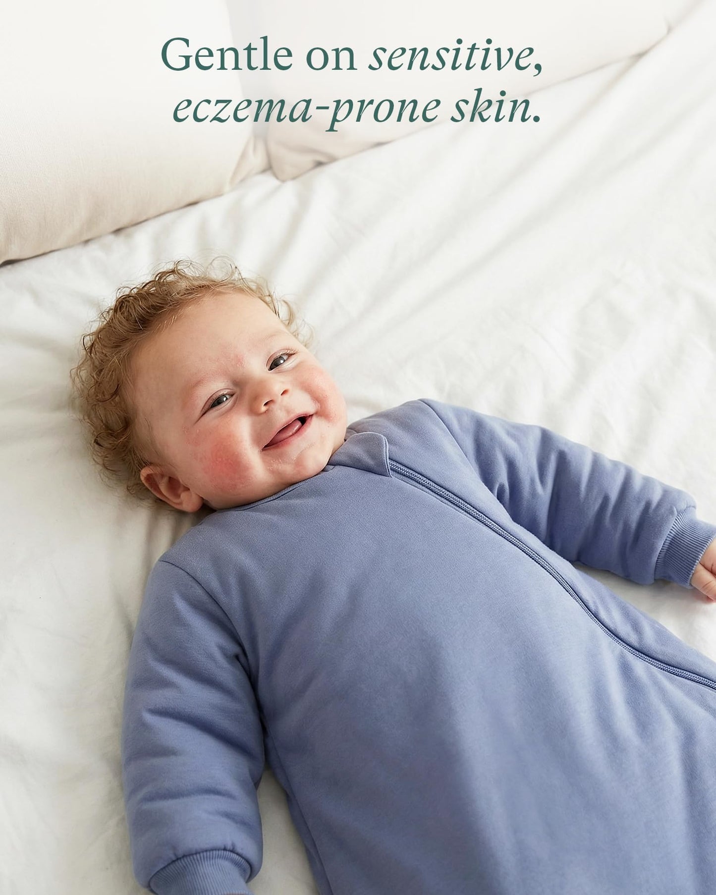 PurComfy Supersoft Long Sleeve Sleep Sack 1.0 TOG, Premium Bamboo Baby Sleeping Bag 2-Way Zipper Sleep Sack with Sleeves 6-15 Month, Sage