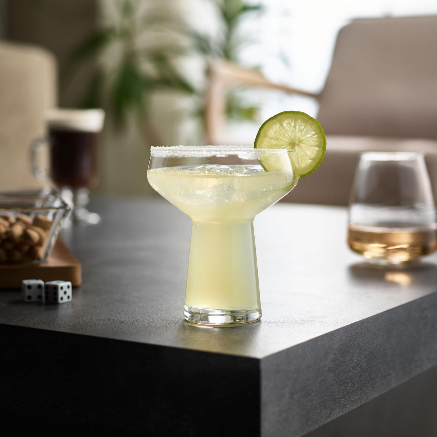 Libbey Stemless Margarita Glasses Set of 4, Classic, Lightweight Mixed Cocktail Glasses Set, Large Margarita Glass Set for Cinco de Mayo, Parties