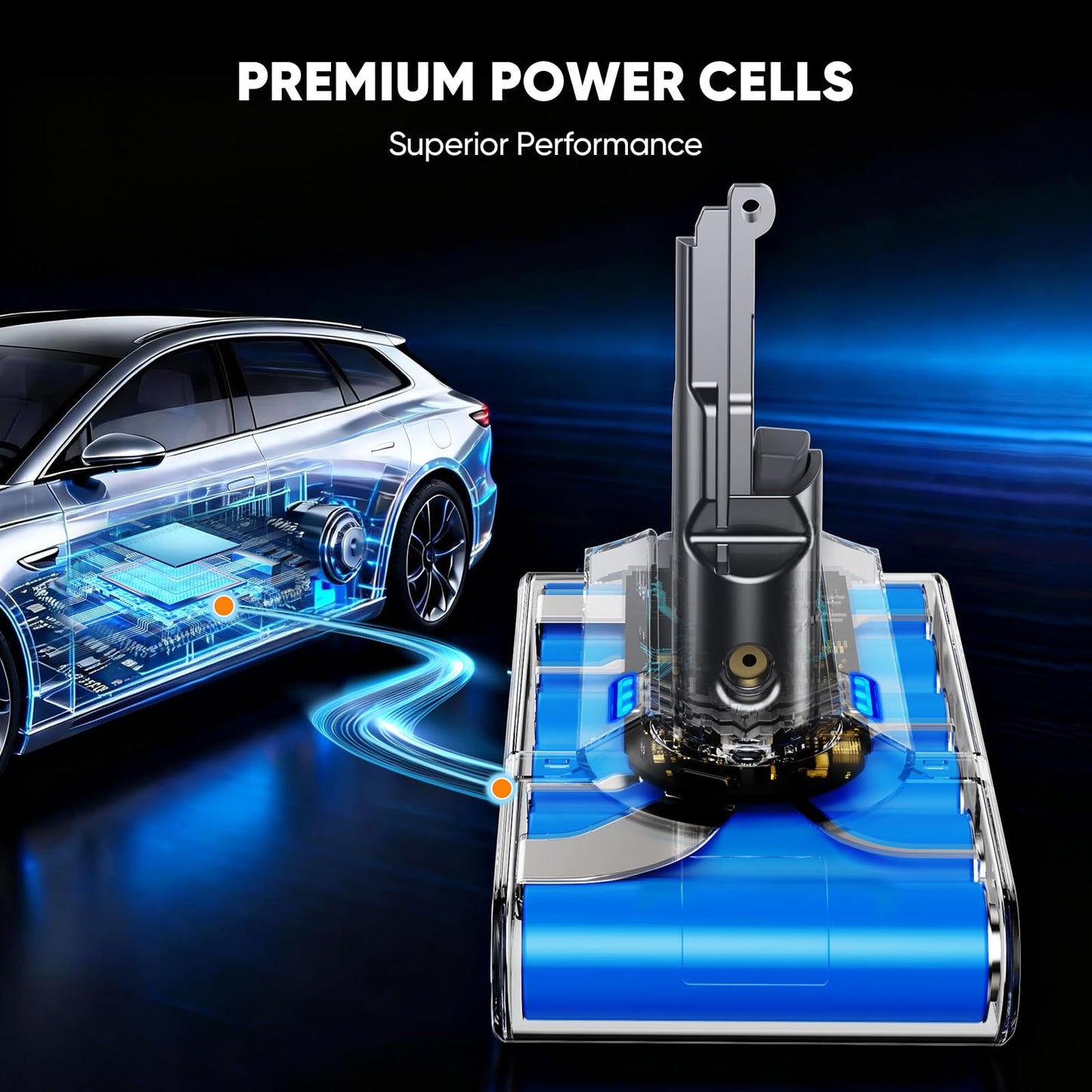 Apexilyfe Upgraded 21.6V V8 Battery Replacement Compatible with Dyson V8 Animal/Absolute/Motorhead/Fluffy SV10 Vacuum Cleaner, Includes 2 Filters&3 Screws