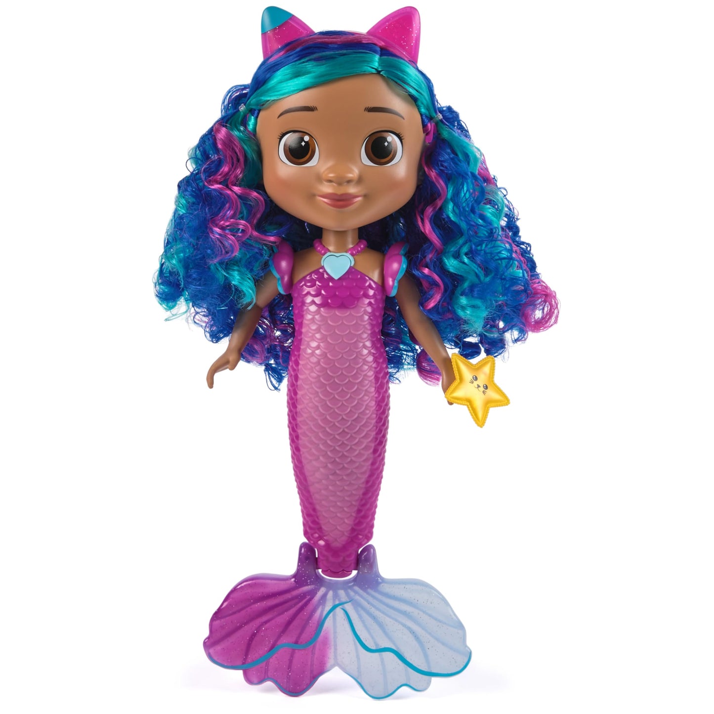DreamWorks GABBY'S Dollhouse The Movie, Sing & Shine Mermaid Gabby, Waterproof Mermaid Doll with Lights & Sounds, Kids Toys for Girls & Boys Ages 3 and Up