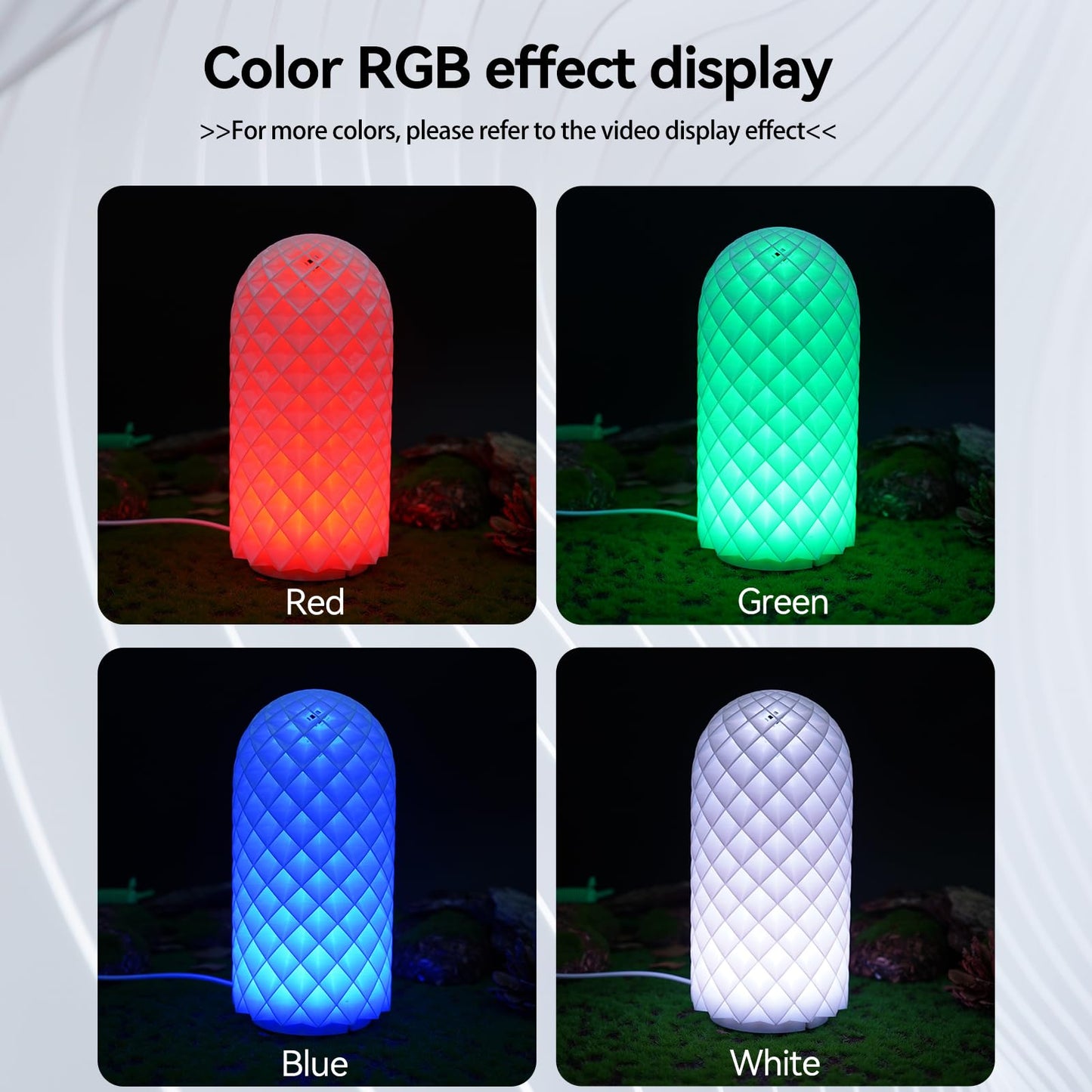 BambooSegD 10PCS Remote Control RGB LED Lamp Kit 001 for Bambu Lab H2D/X1/P1P/A1 Multicolor Includes Button Battery Makerworld for Anycubic Makeronline 3D Printer Light DIY Hardware Model Parts USB