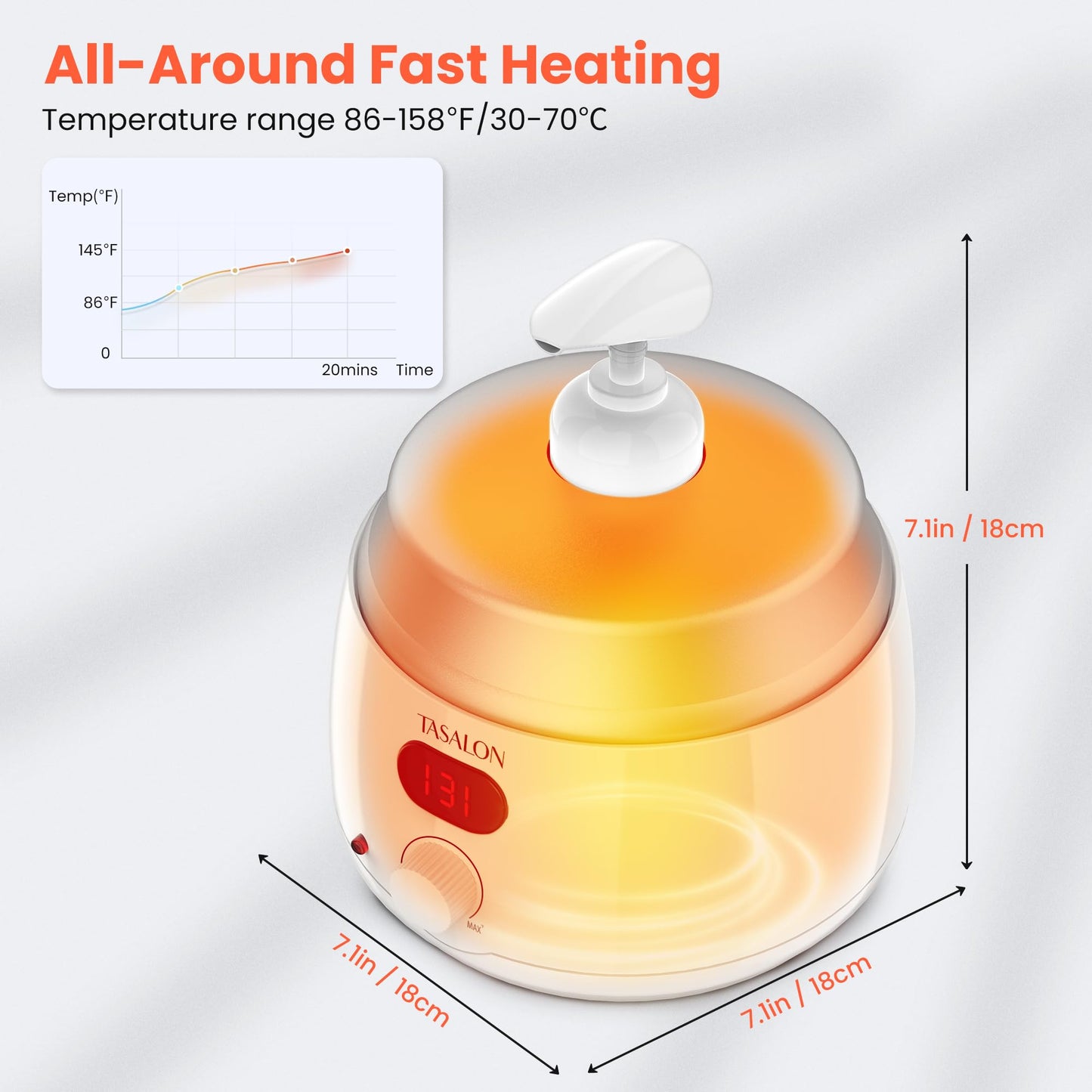 TASALON Professional Massage Oil Warmer with 2 Lockble Pump, 750ml Digital Massage Oil Heater, Electric Lotion Warmer Dispenser, Automatic Heated Lotion Dispenser for SPA, Salon, Barber, Home Use