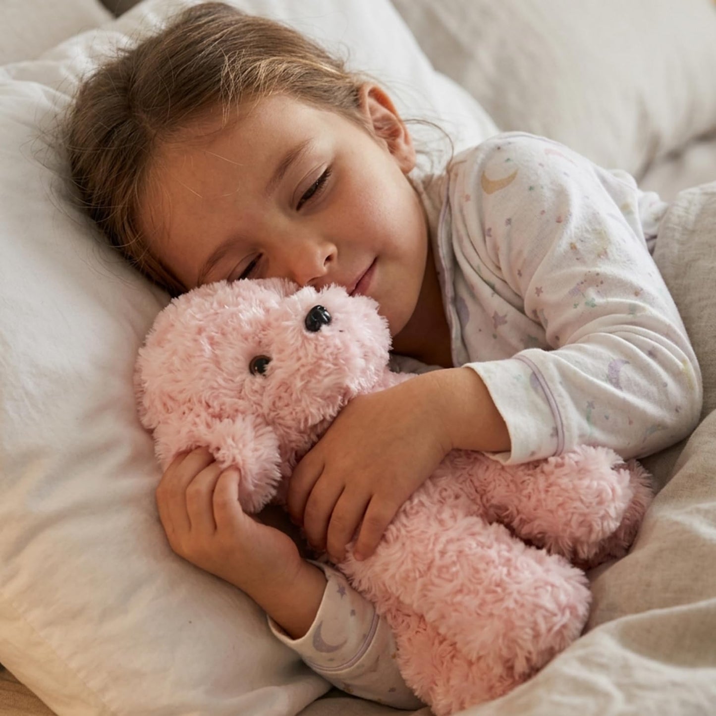 WEIGEDU Pink Puppy Dog Stuffed Animals Plush Toys, Pink Toy Poodle Bichon Frise Maltese Stuffed Dog Plush, for Girls, Kids, Babies, Birthday, Easter, Christmas -32cm