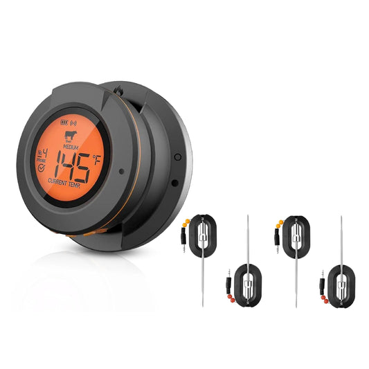 Acesidn Smart Pro Bluetooth BBQ Meat Thermometer for Grilling-Out Side Wireless Meat Temperature Monitor for Smoker-Waterproof-Supports 4 Probes- Includes 4 Stainless Steel meater Probes