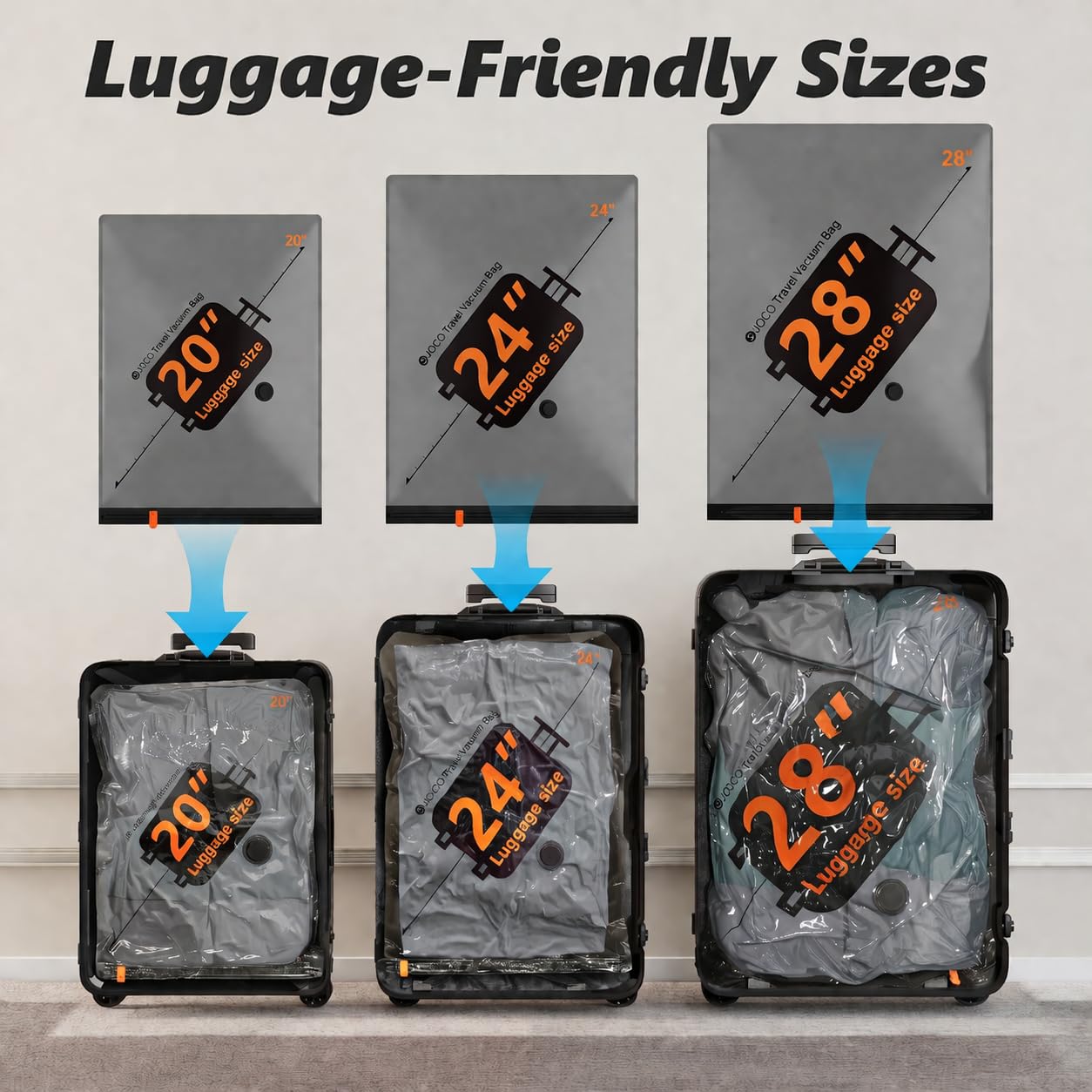 Travel Vacuum Bags with Cordless Electric Pump, 24 Combo Compression Packing Cubes for Clothing Clothes, Luggage Suitcase Organizer, Space Saver Vacation Cruise Travel Essentials