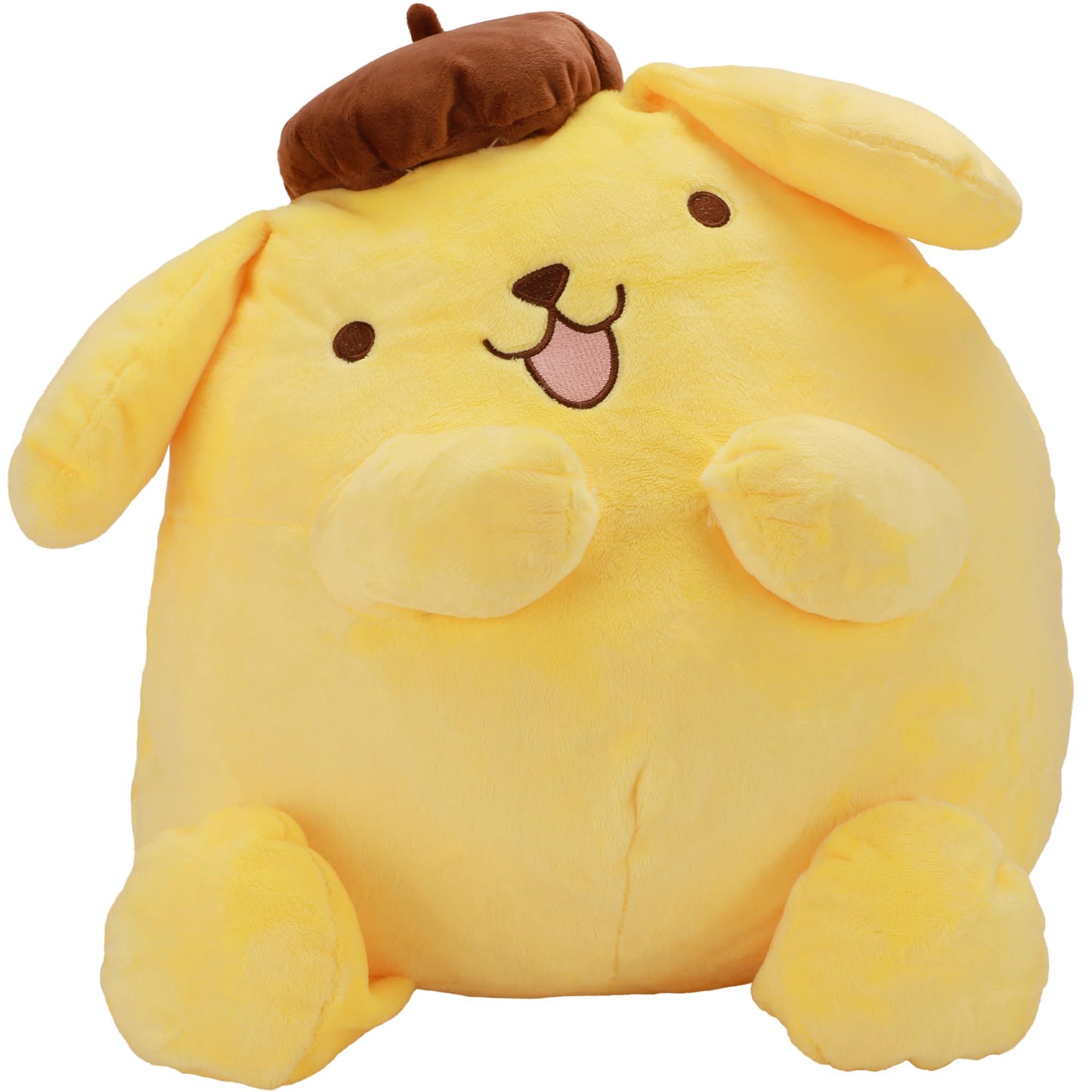 Juju Pompompurin Plush (20 in) - Cute Kawaii Stuff - Kawaii Accessories Pompompurin Stuff - Pompompurin Accessories Cute Accessories - Kawaii Plush Pom Pom Purin Plush - Kawaii Plushies (Fun)