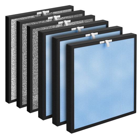 3 Packs HSP001 Filter Replacement Compatible with HSP001 Air Purifi-er with Activated Carbon, Pre-Filter & Cold Catalyst