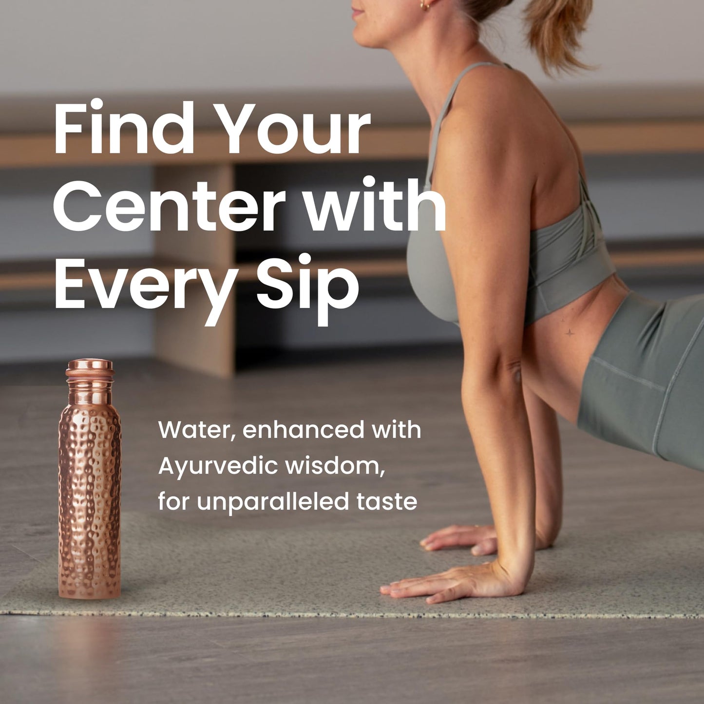 Otiem Pure Copper Water Bottle for Drinking Water, 34 Oz Hammered Finish – Stay Hydrated and Enjoy Ayurvedic Benefits – Leak-Proof, Temperature Retention, Eco-Friendly Design – Durable Copper Bottle