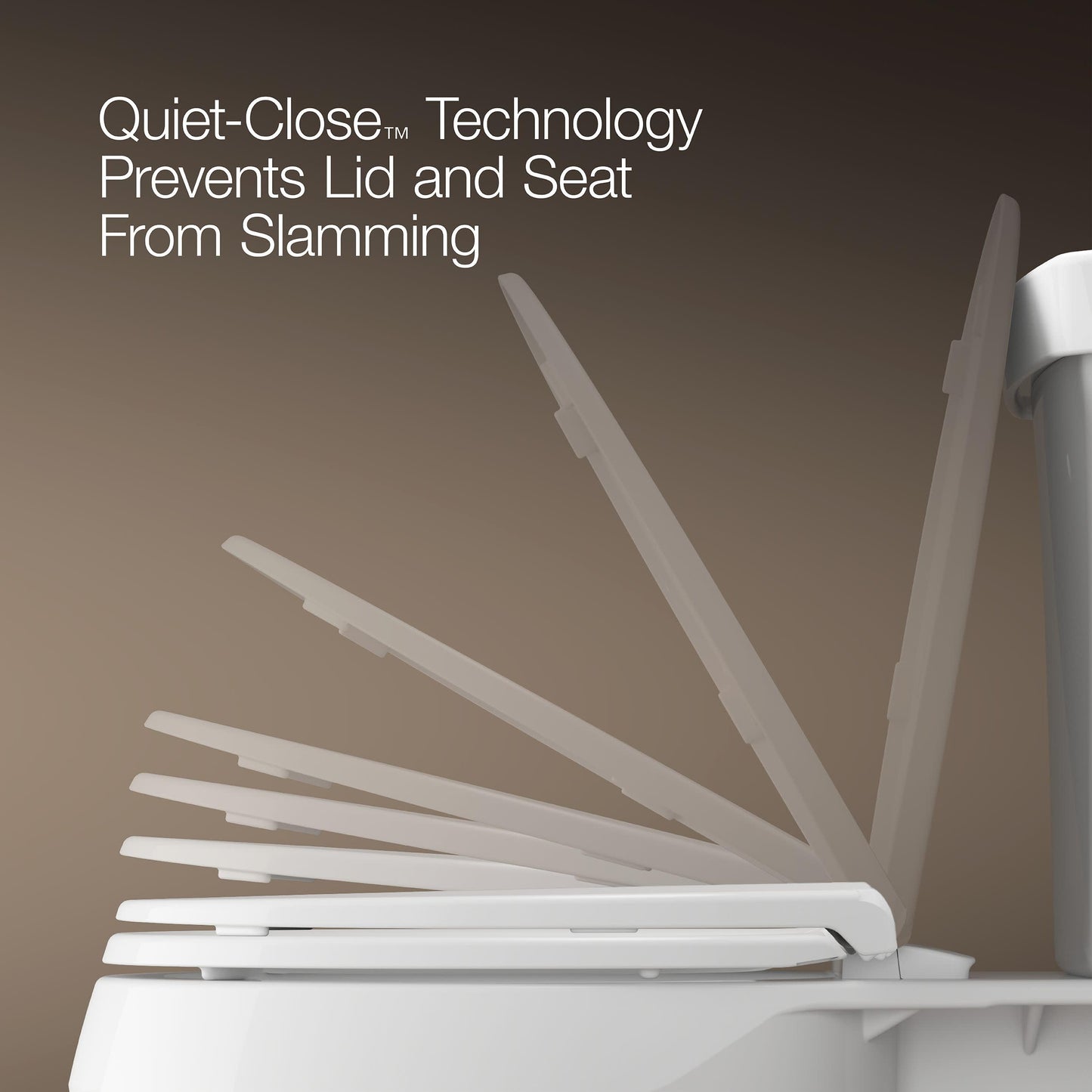 KOHLER K4732-RL-0 Transitions Elongated Toilet Seat Closed-Front with Integrated Child-Size Seat, Quiet-Close, and Grip-Tight Bumpers, White