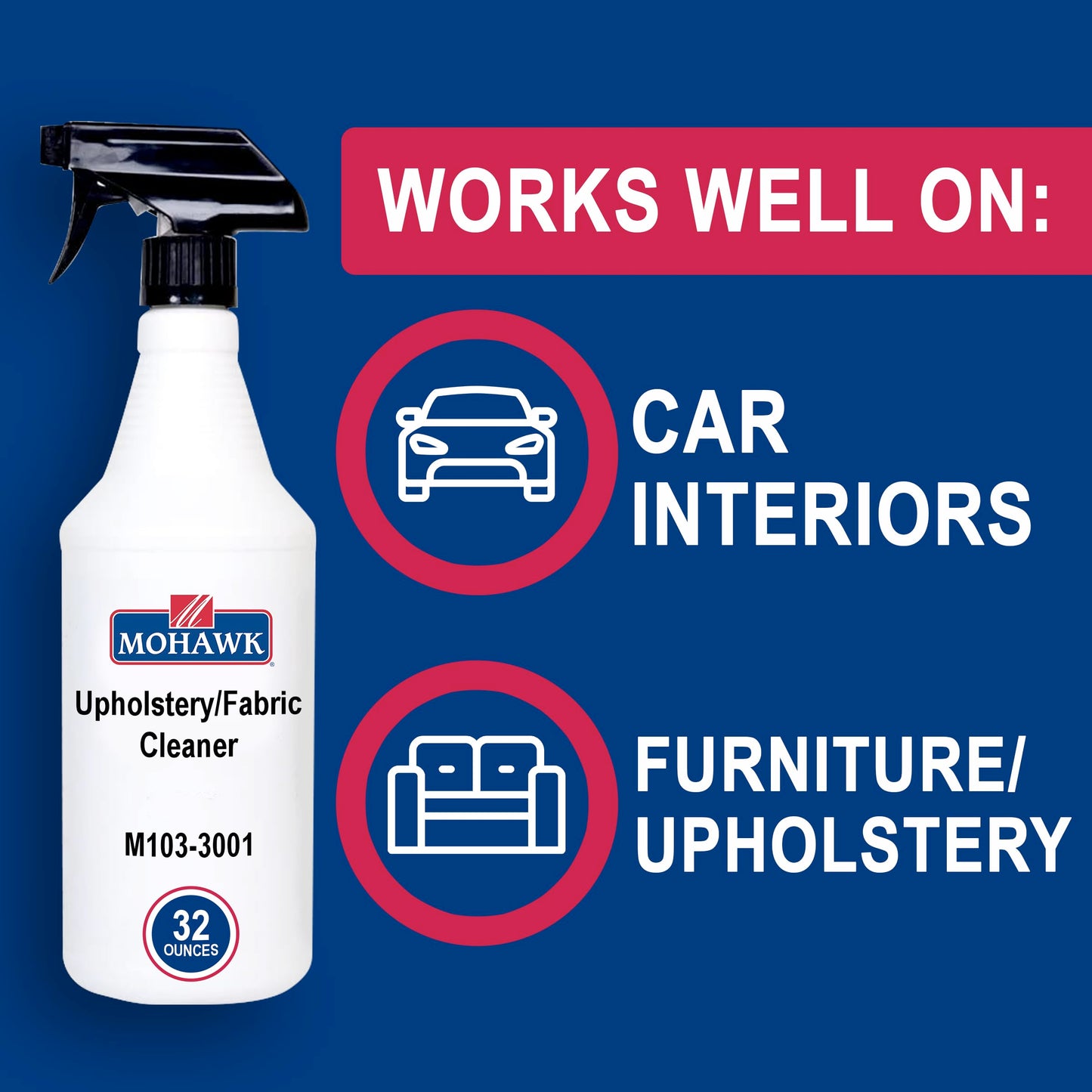 Mohawk Finishing Products Upholstery/Fabric Cleaner White 32 Fl Oz (Pack of 1)