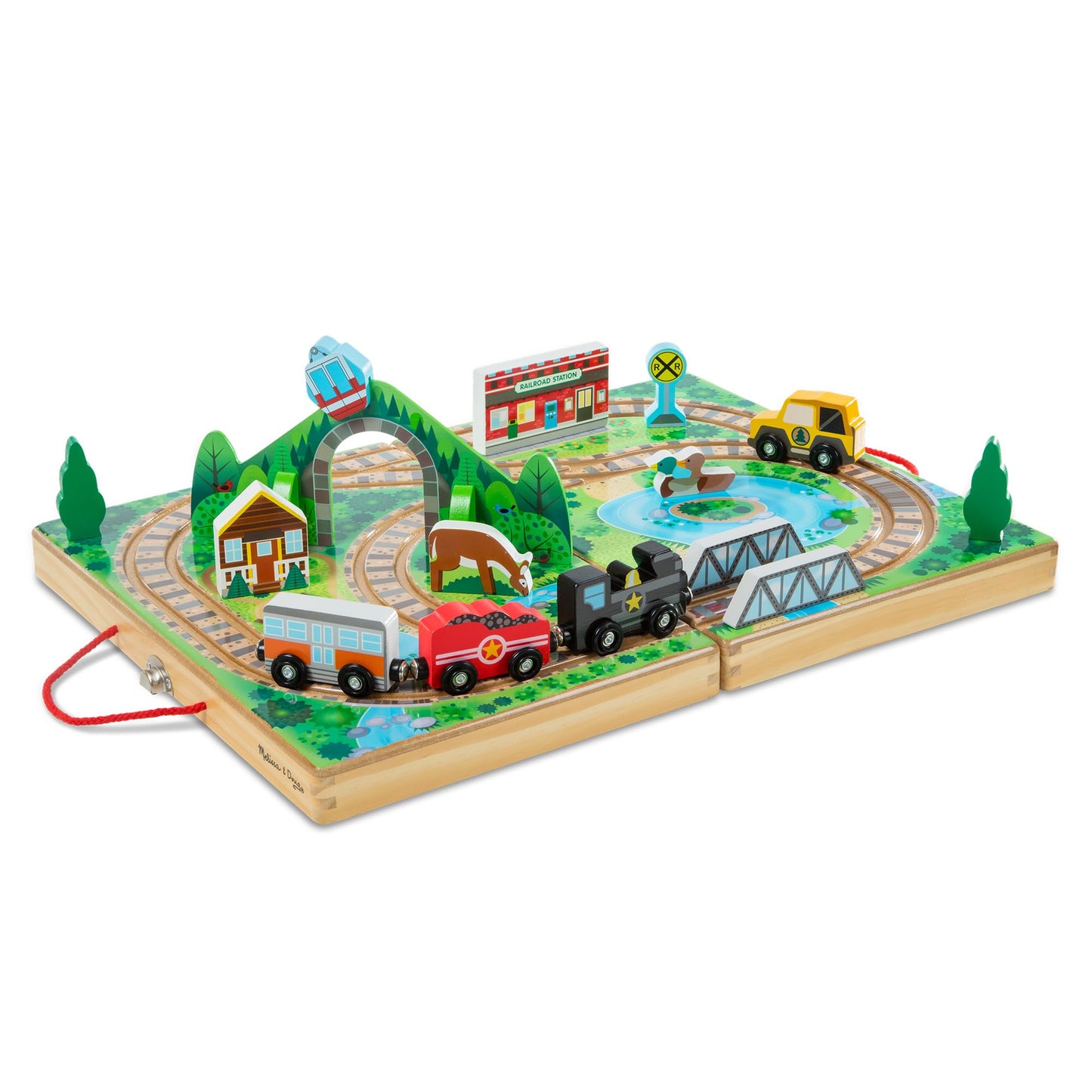Melissa & Doug Take-Along Railroad - FSC-Certified Materials