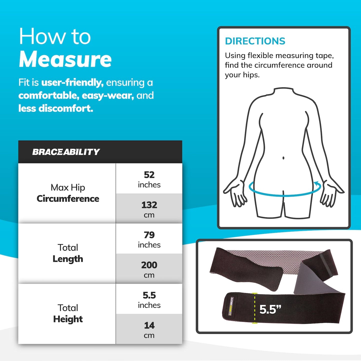 BraceAbility Hip Support Groin Brace - Hamstring Compression Wrap for Sciatica Pain Relief, Labral Tear, Thigh, Groin Pull - Sciatica Hip Brace for Men or Women (One Size)