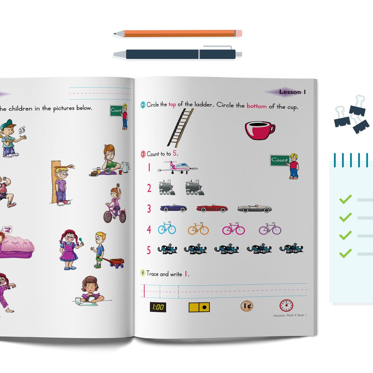Horizons Kindergarten Math Student Books 1 & 2