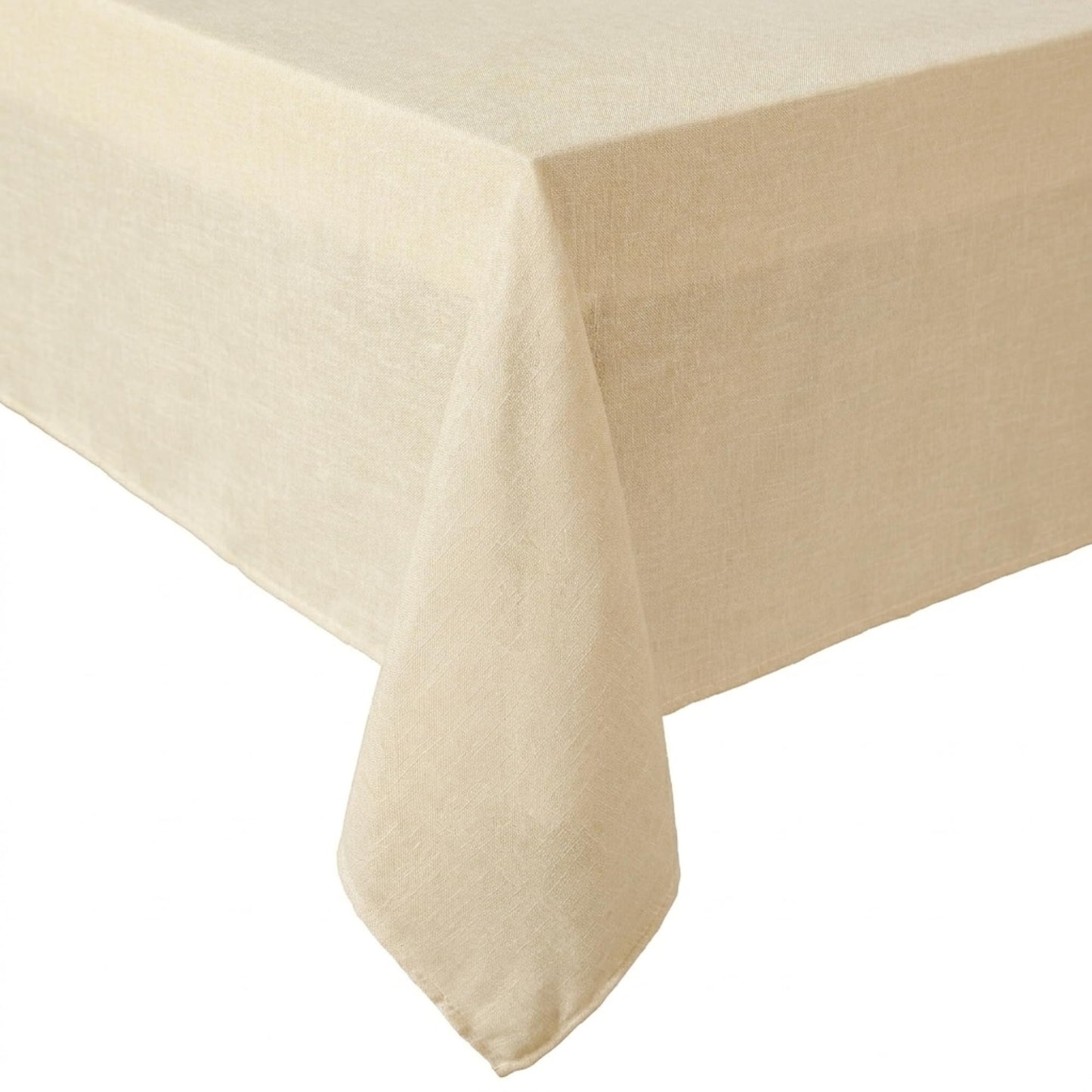 Laura Ashley Harper Luxuriously Smooth Fabric Tablecloth for Formal or Casual Dining, Holiday, Banquet, Wedding or Party, 60" x 102", Yellow