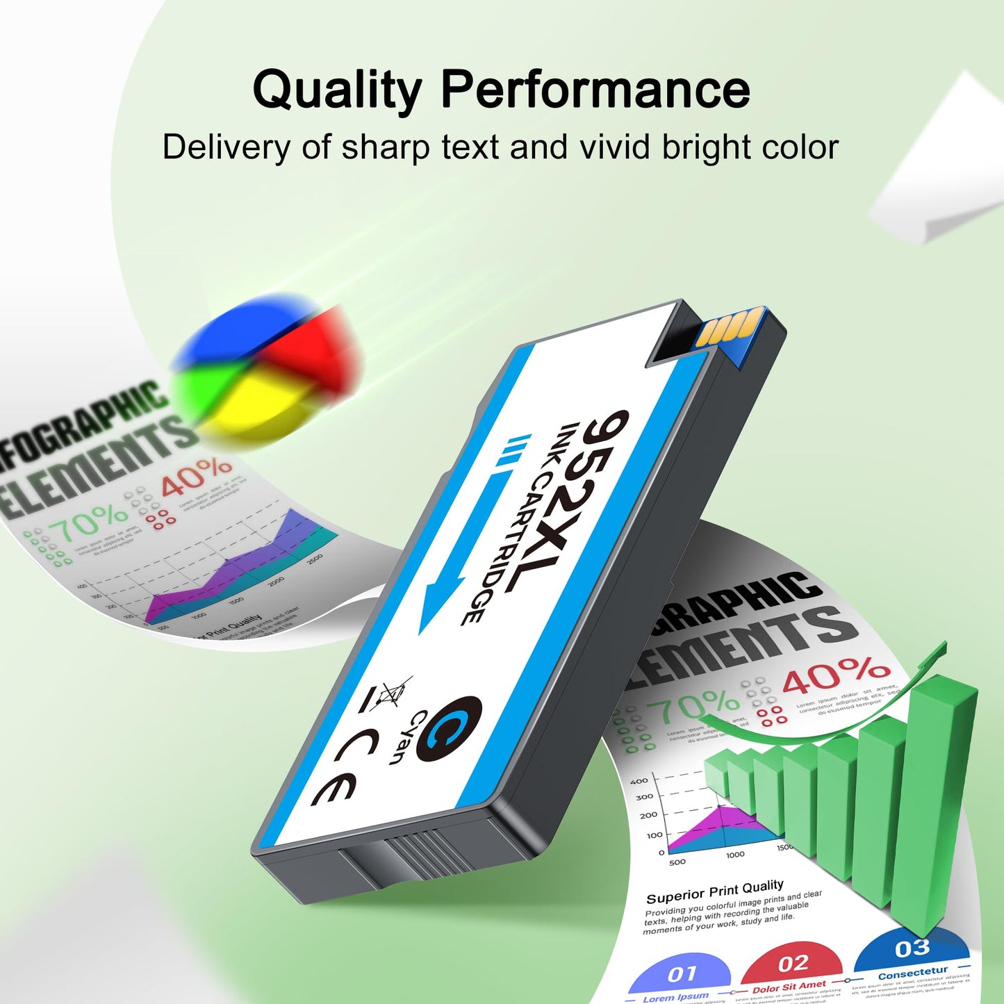 Anemec Compatible 952XL Ink Cartridge Replacement for HP Officejet Pro 8710 7740 8720 8210 8715 8702 7720 8730 8740 8216 8725 8700, Black, Cyan, Magenta, Yellow, 4-Pack