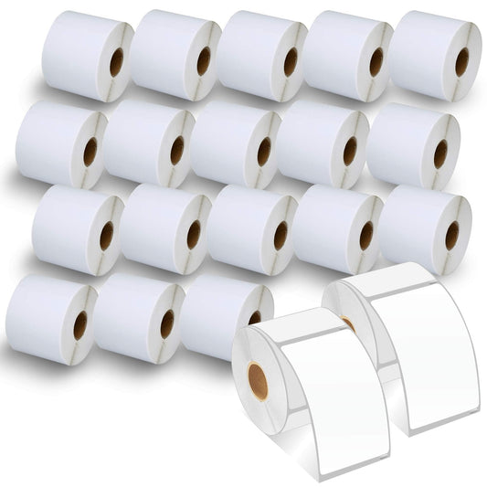 BETCKEY - Compatible DYMO 30256 (2-5/16" x 4") Shipping Labels, Perforated, Compatible with DYMO Labelwriter 450, 4XL, NOT Fit 550 & 5XL [20 Rolls/6000 Labels]