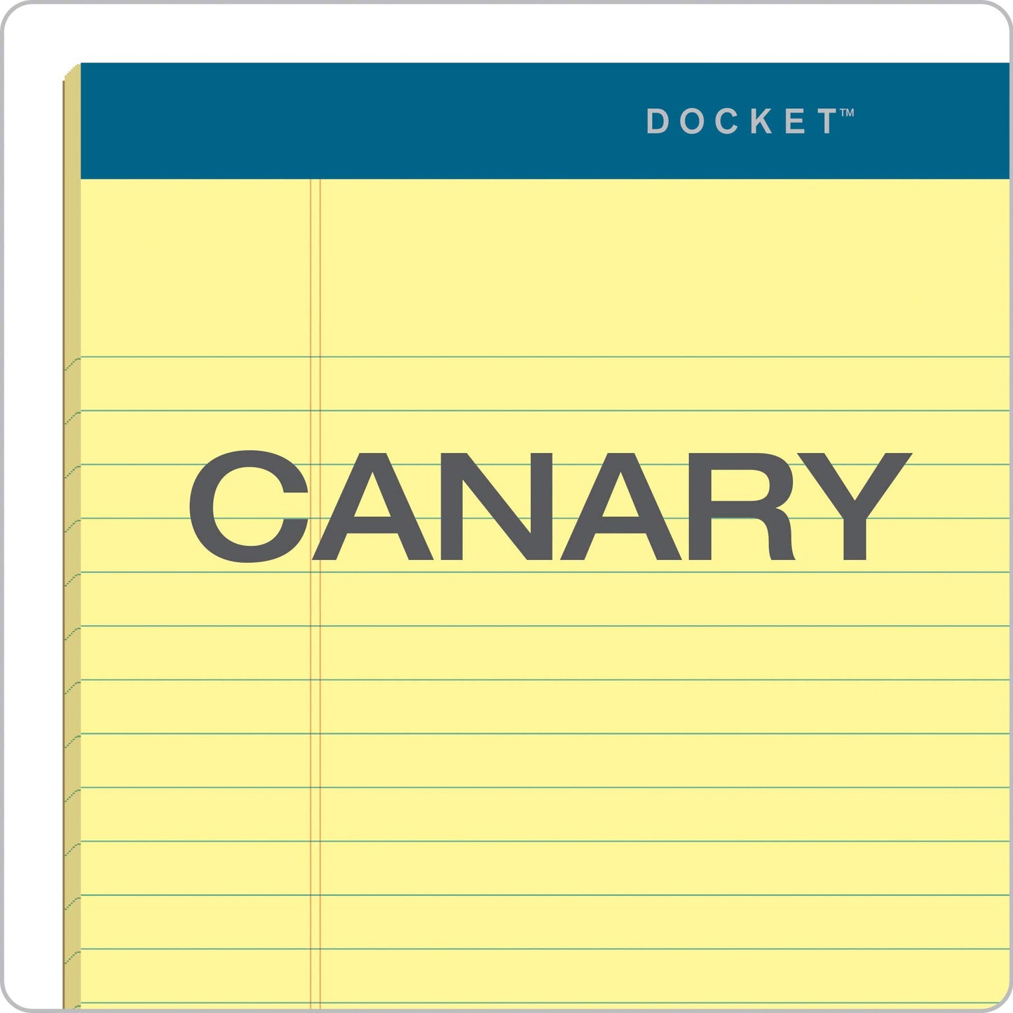 TOPS Docket Writing Pads, 8-1/2" x 11-3/4", Legal Rule, Canary Paper, 50 Sheets, 12 Pack (63400)