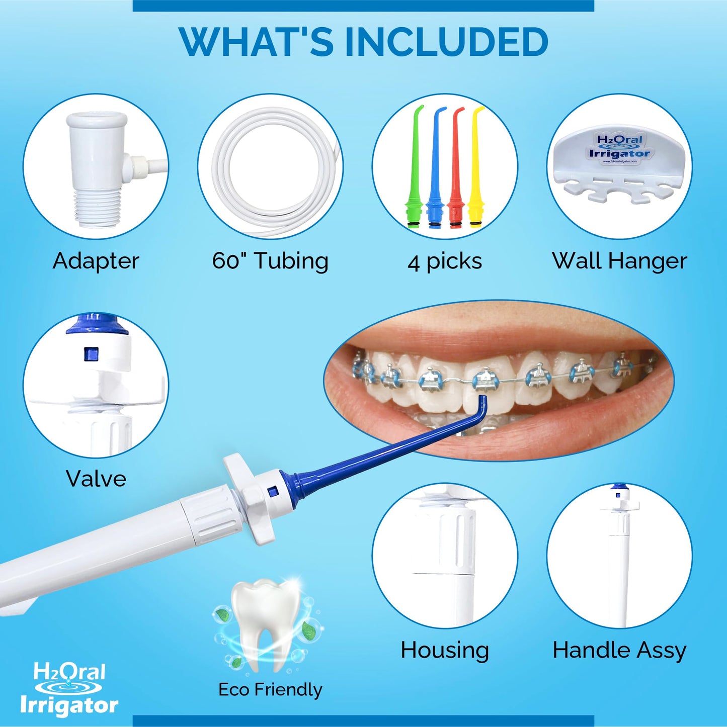 Oral Irrigator Shower Floss Dental Care System | Advanced Shower Water Flosser for Healthy Gums and Teeth | Shower Flosser | Dental Water Flosser for Superior Dental Hygiene at Home | Made in U.S.A.