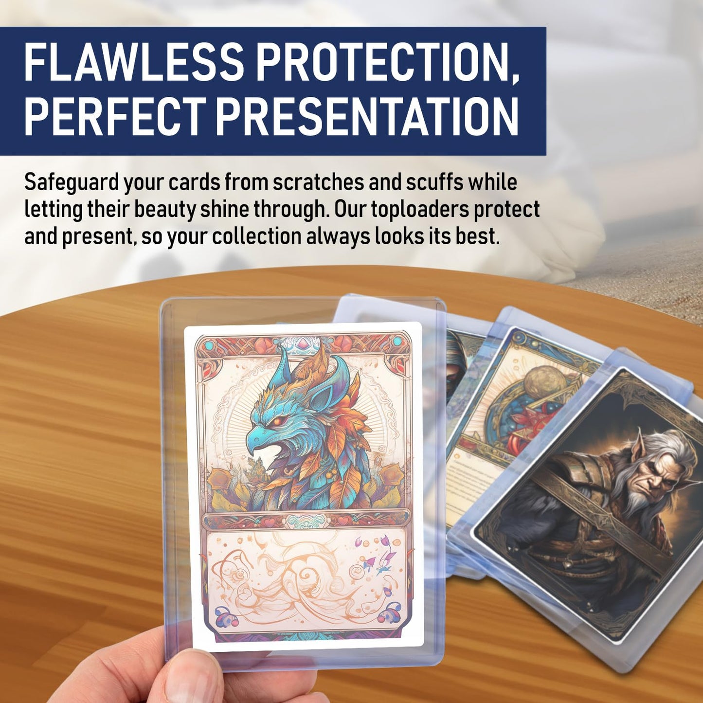 Premium Seamless 20PT - 360PT Top Loaders for Cards | Top Loader Card Holder, Baseball Card Sleeves Hard Plastic, Hard Trading Cards Sleeves, TCG Sports Sleeve Hards, Toploader Clear Plastic Holder.