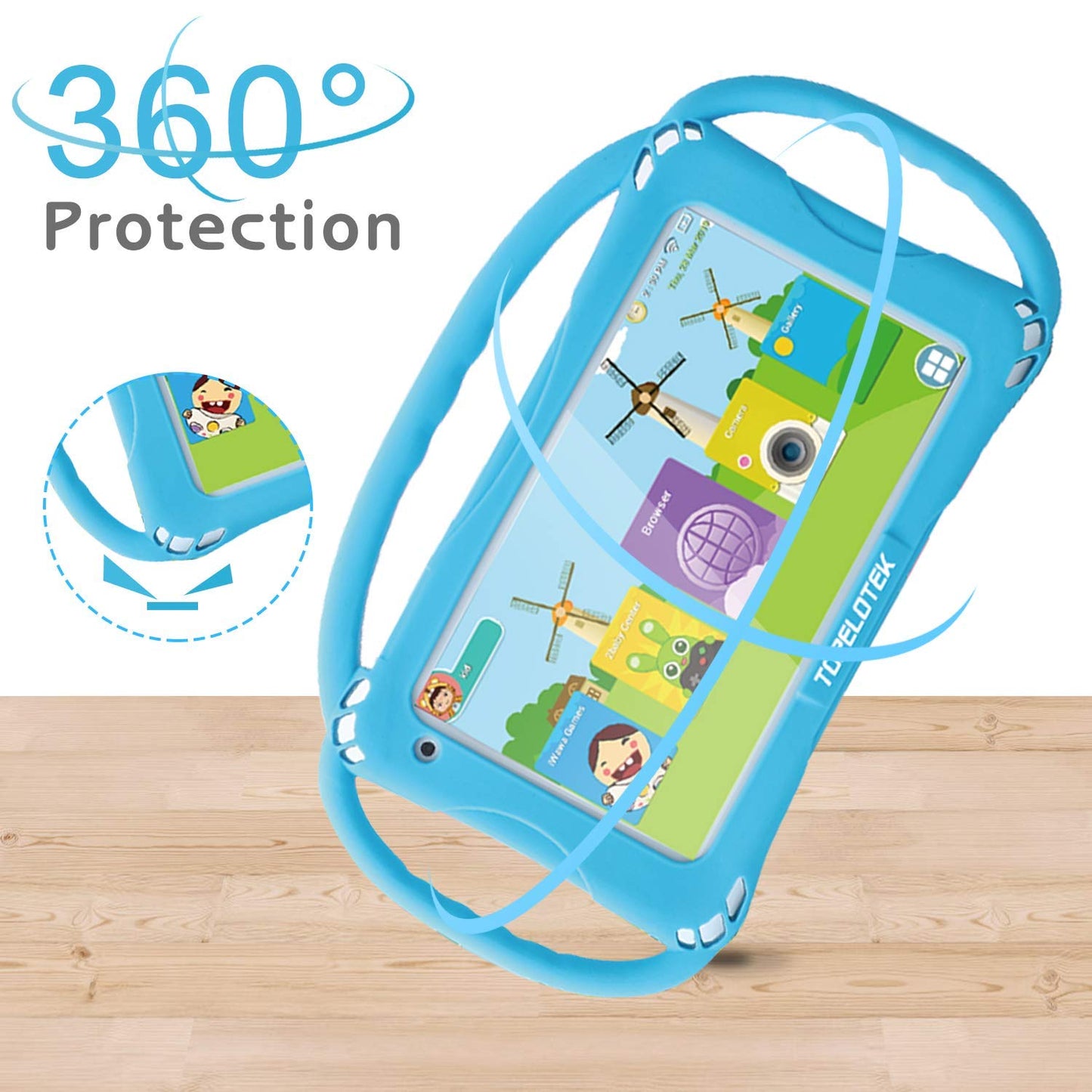 Kids Tablet 7inch Tablet for Kids Android Toddler Tablet 32GB Tablet for Toddlers APP Preinstalled & Parent Control Kids Learning Tablet Kid-Proof Case with Handle,Netflix YouTube