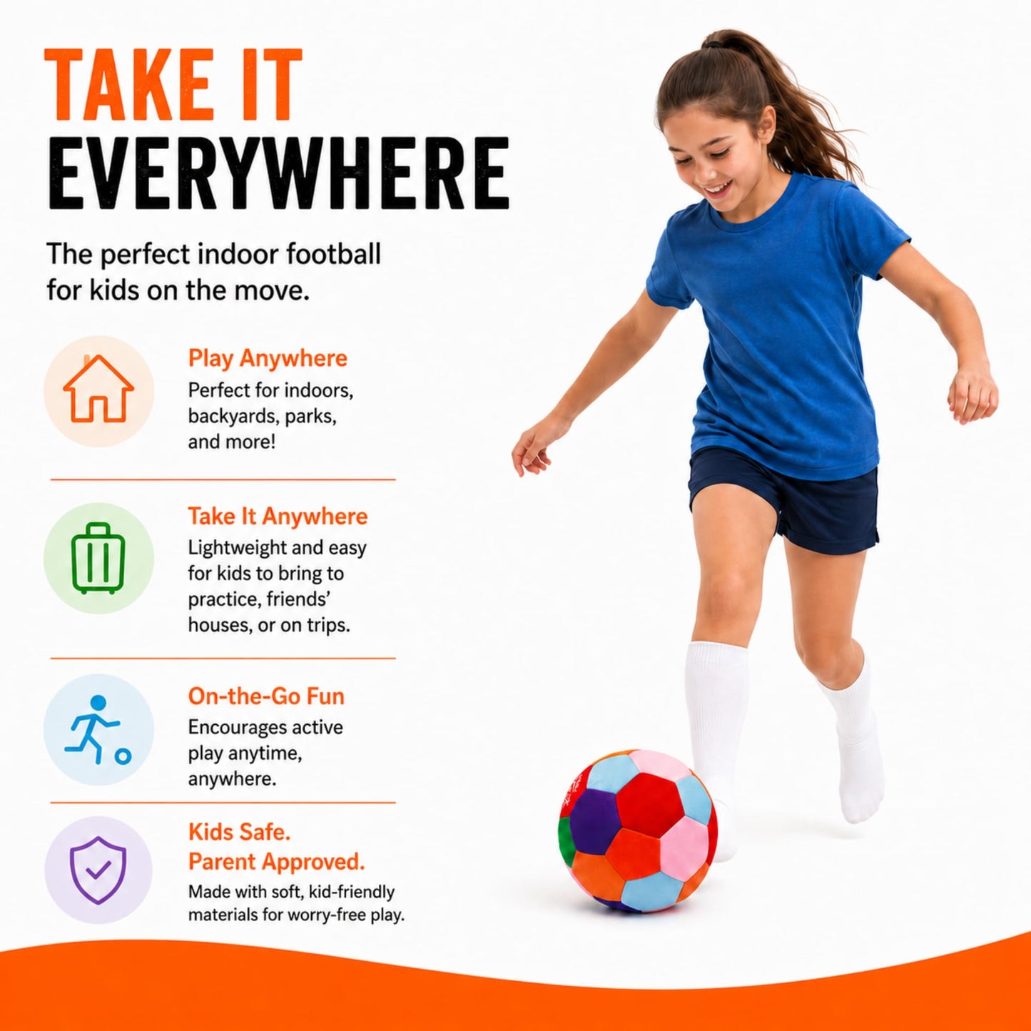 The House Ball - The House Ball - The Original Soft and Secure Size 4 Created for the Interior of Your Home and Garden - Fun Football Gift - Perfect for Kids
