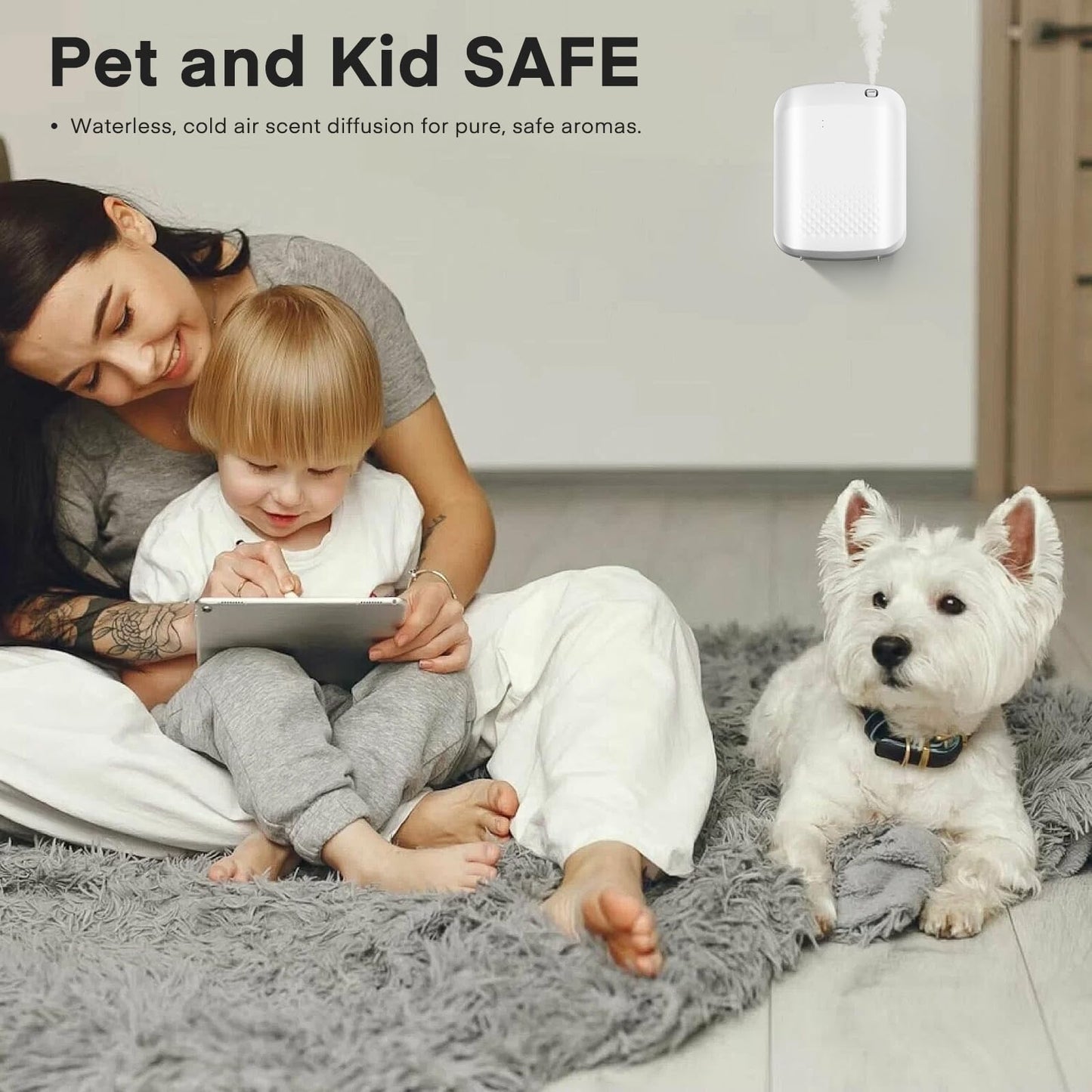 Smart Waterless Diffuser Air Machine, Scent Diffuser with Smart Cold Air Tech, 150ML Capacity and 1500 Sq Ft Coverage, Scent Dispenser for Large Room, Offices, Hotel and Spa