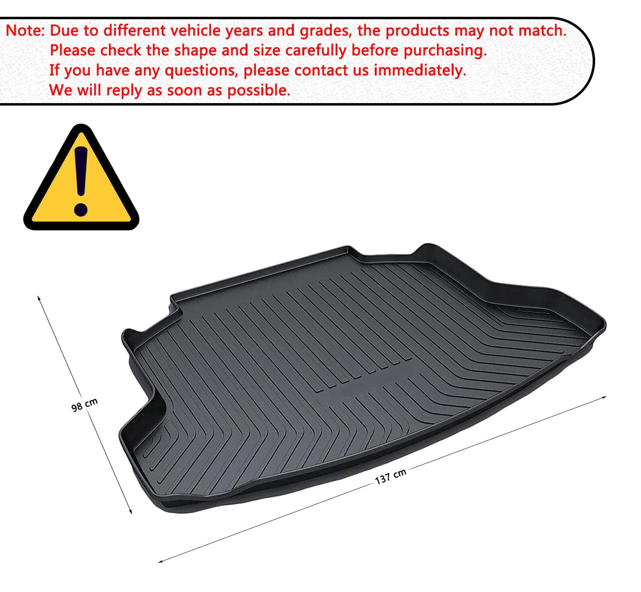 CRV Cargo Liners - All-Weather Protection Rear Trunk Tray Floor Mats Compatible with Honda CRV 2007-2016，3D-Designed Waterproof Durable Odorless Custom-Fit TPO Accessories