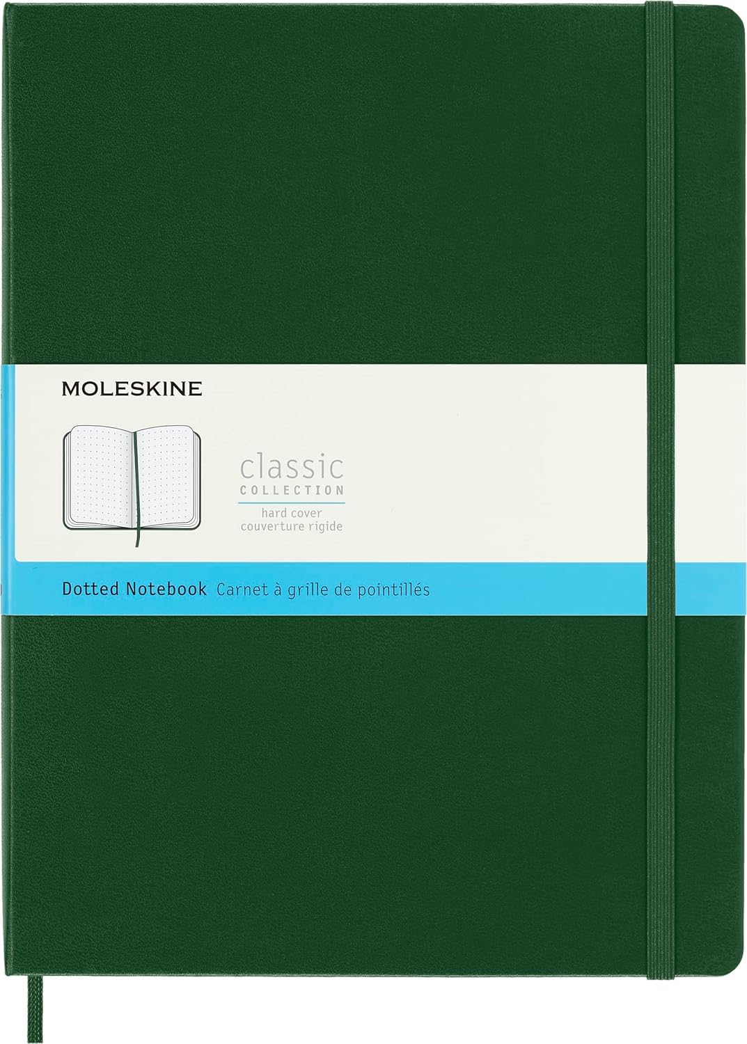 Moleskine Notebook, Extra Large, Dotted, Myrtle Green, Hard Cover (7.5 x 9.75)