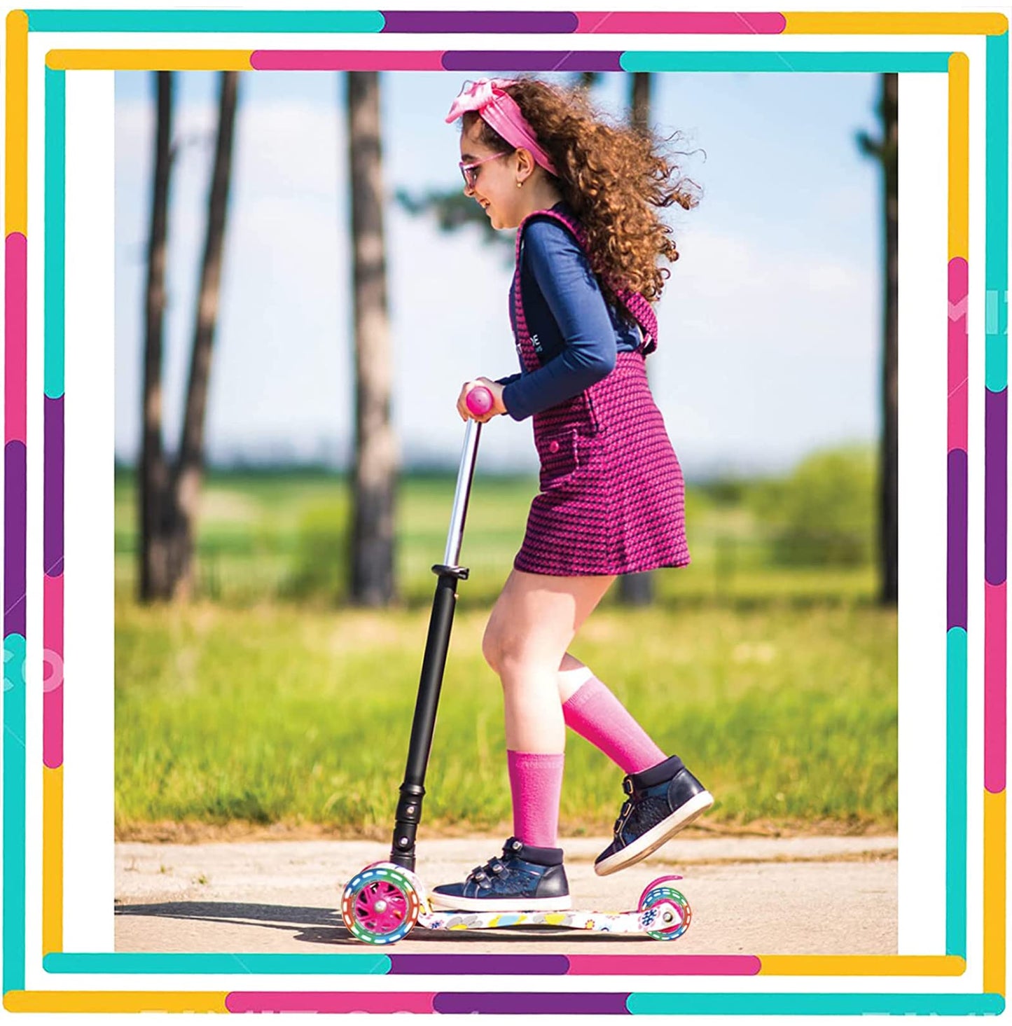 3-Wheel Kids Scooter for Toddlers 3-14, Light-Up Wheels, Mini Scooter for Boys & Girls