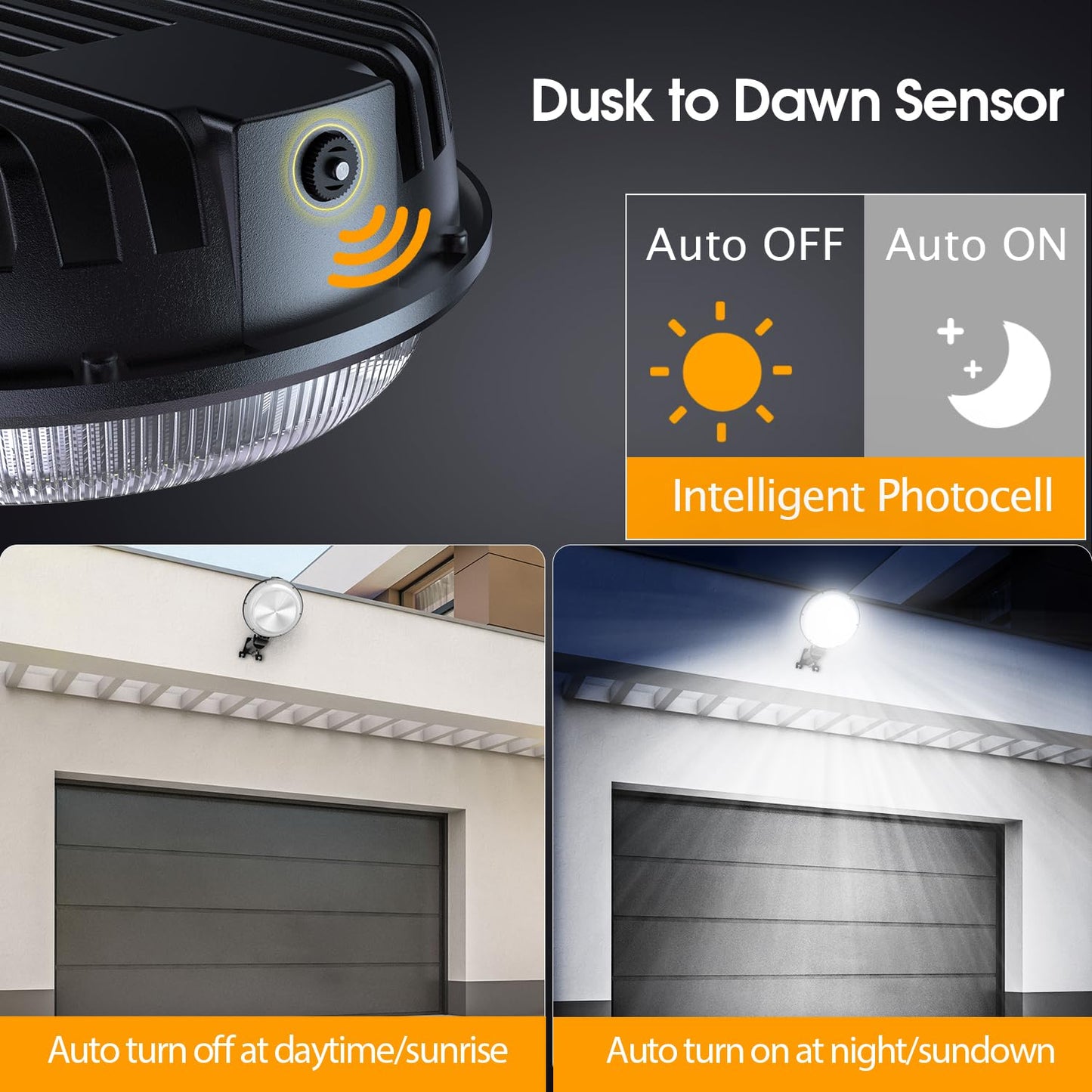 MOONTIP 150W 2 Pack LED Barn Light 20000LM Dusk to Dawn Outdoor Lighting with 150° Adjustable Photocell 6500K Daylight Yard Lights, IP66 Waterproof Area Street Light for Farmhouse Barns Warehouse