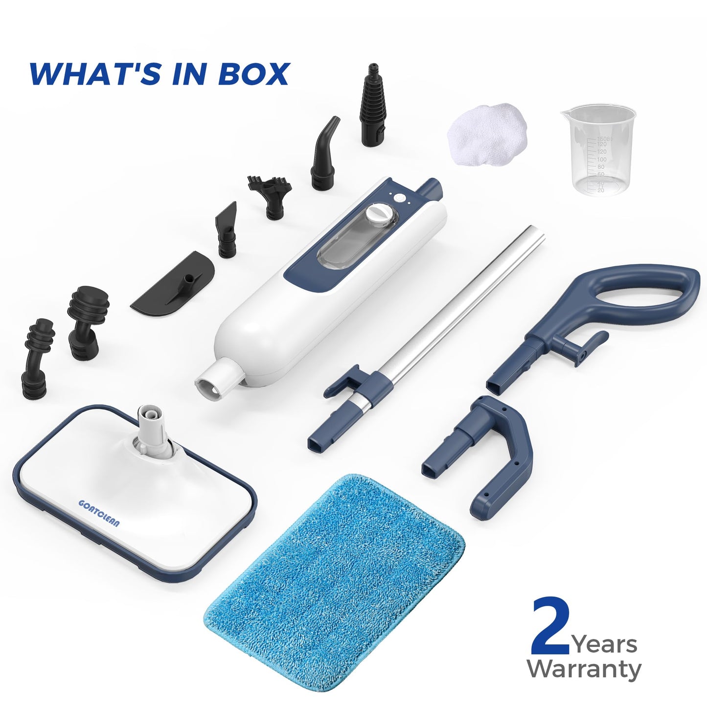 GOATCLEAN® 11-in-1 Steam Mop, 212°F Powerful Handheld Steam Cleaner for Home, Multi-Purpose Floor Steamer for Hardwood Floors, Tile, Carpet & Wall, Chemical-Free Cleaning with 22.9FT Cord