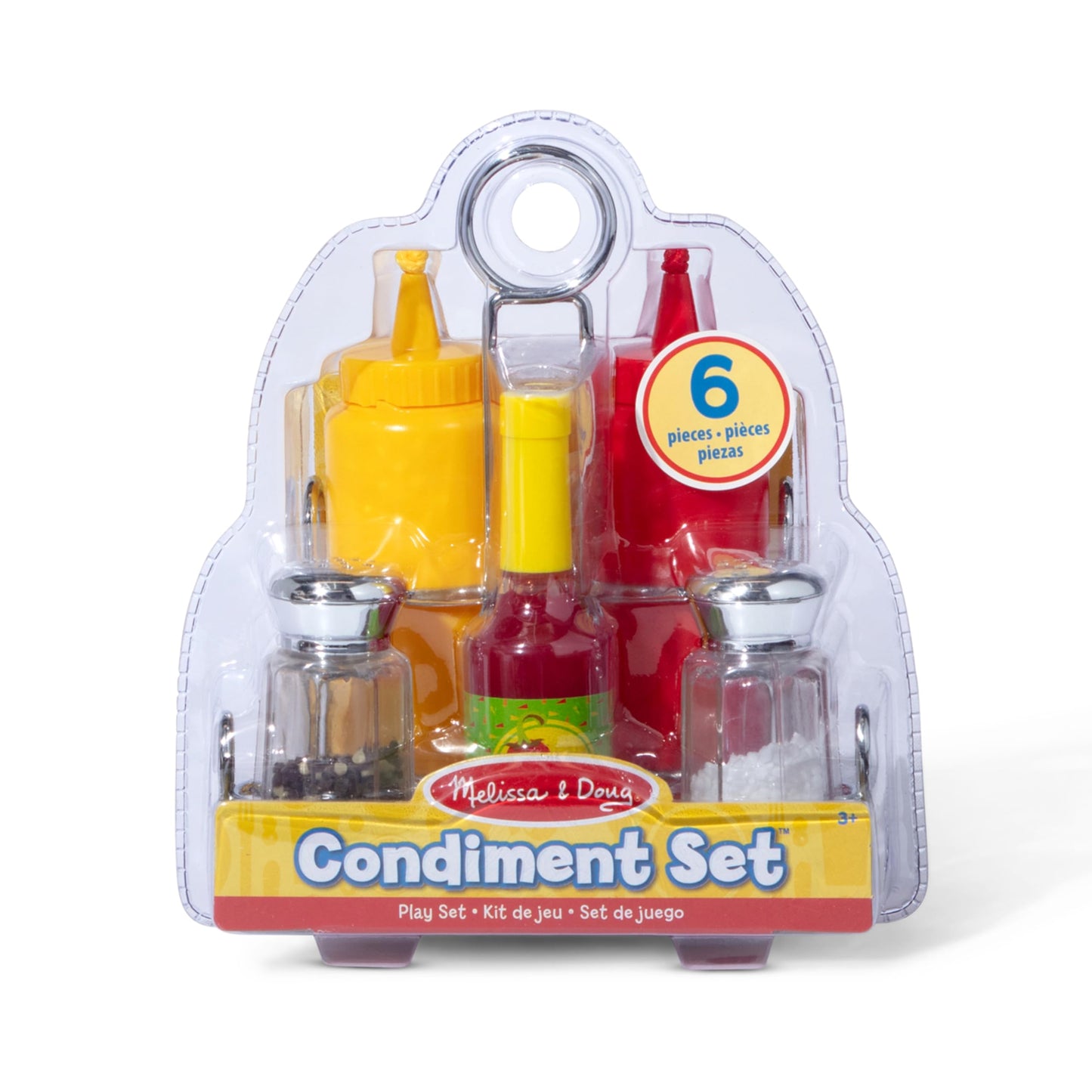 Melissa & Doug 6-Piece Condiments, Play Food Set with Kids Play Kitchen Accessories, Preschool Learning Toys for Girls & Boys 3+ (Pack of 2)