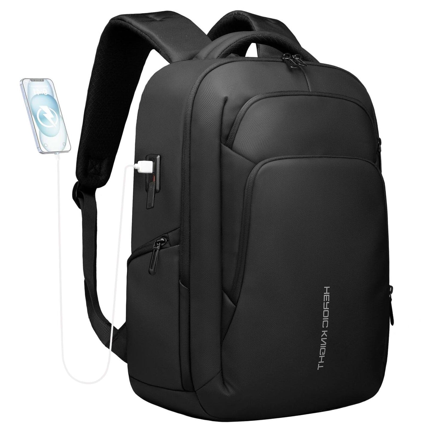 17.3 Inch Laptop Backpack for Men Women, 30L Travel Backpack Carry-On Flight Approved,Work Computer Backpack with USB A&C Port, Business Laptop Bag, Water-Resistant Anti-Theft Daypack - Black