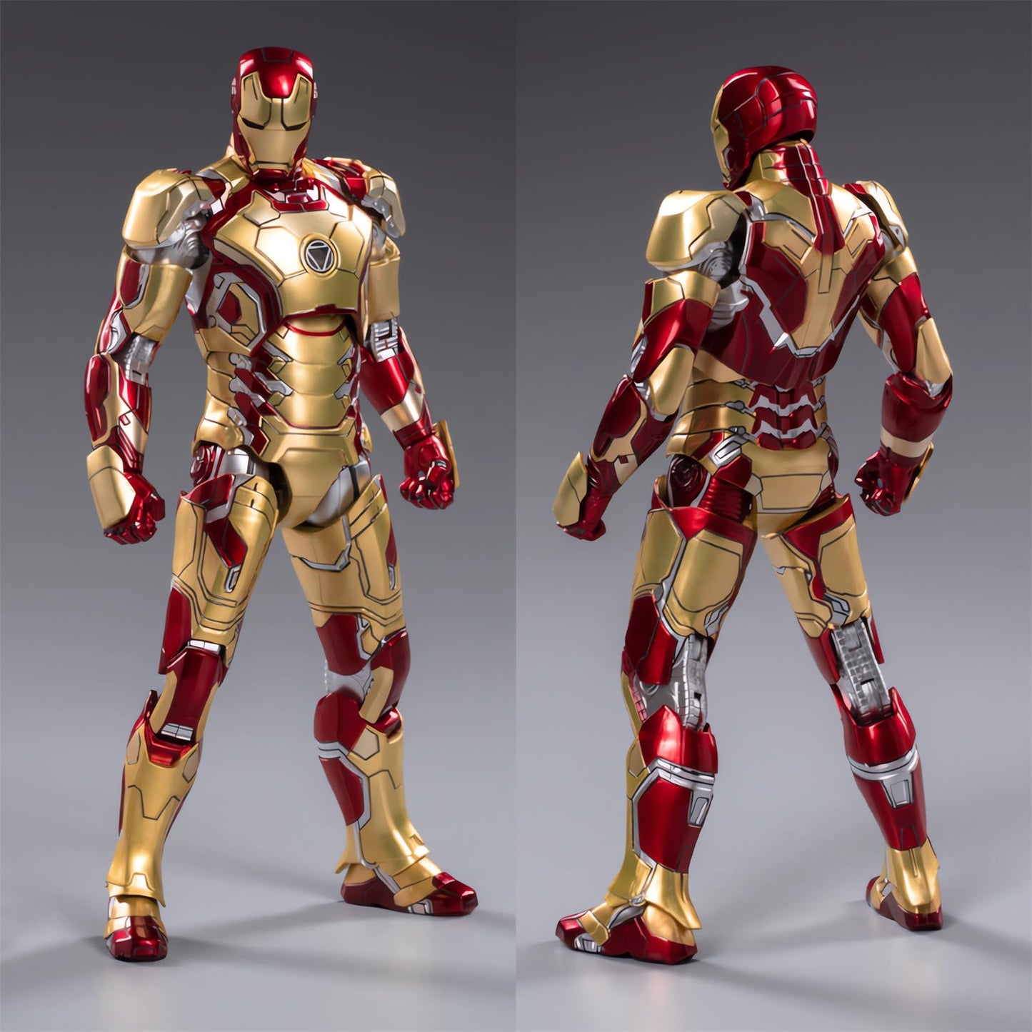 OVONNI 7 Inch Ironman MK42 Action Figure,Exquisite Painting Collectible Figure with Lots of Accessories (1/10 Scale)