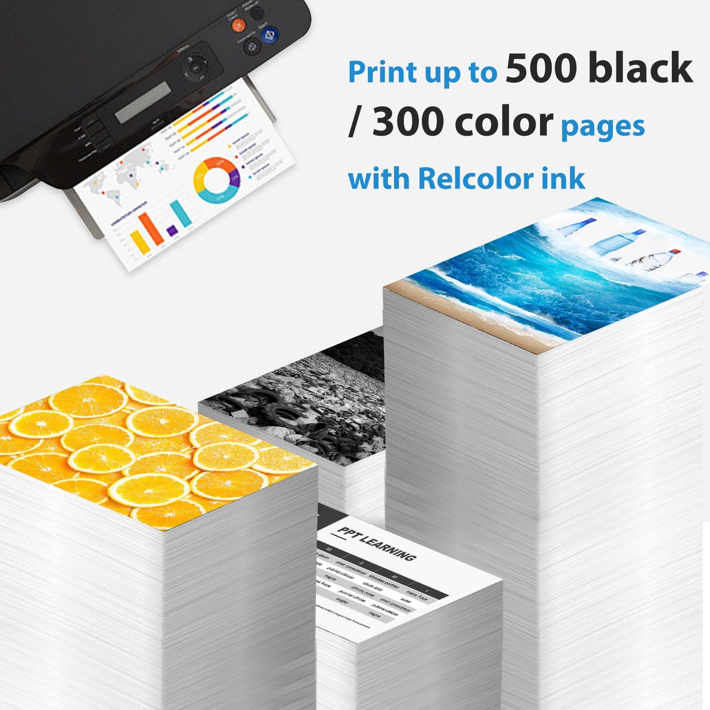 Relcolor Compatible Ink Cartridge Replacement for Canon 245XL (Black 2 Pack) 245 XL PG245 243 243XL for MX490 MG2522 MX492 TR4520 TR4500 MG2520 TS3300 TS3322 MG2525 TR4522 TS3100 TS3122 TS3320 Printer