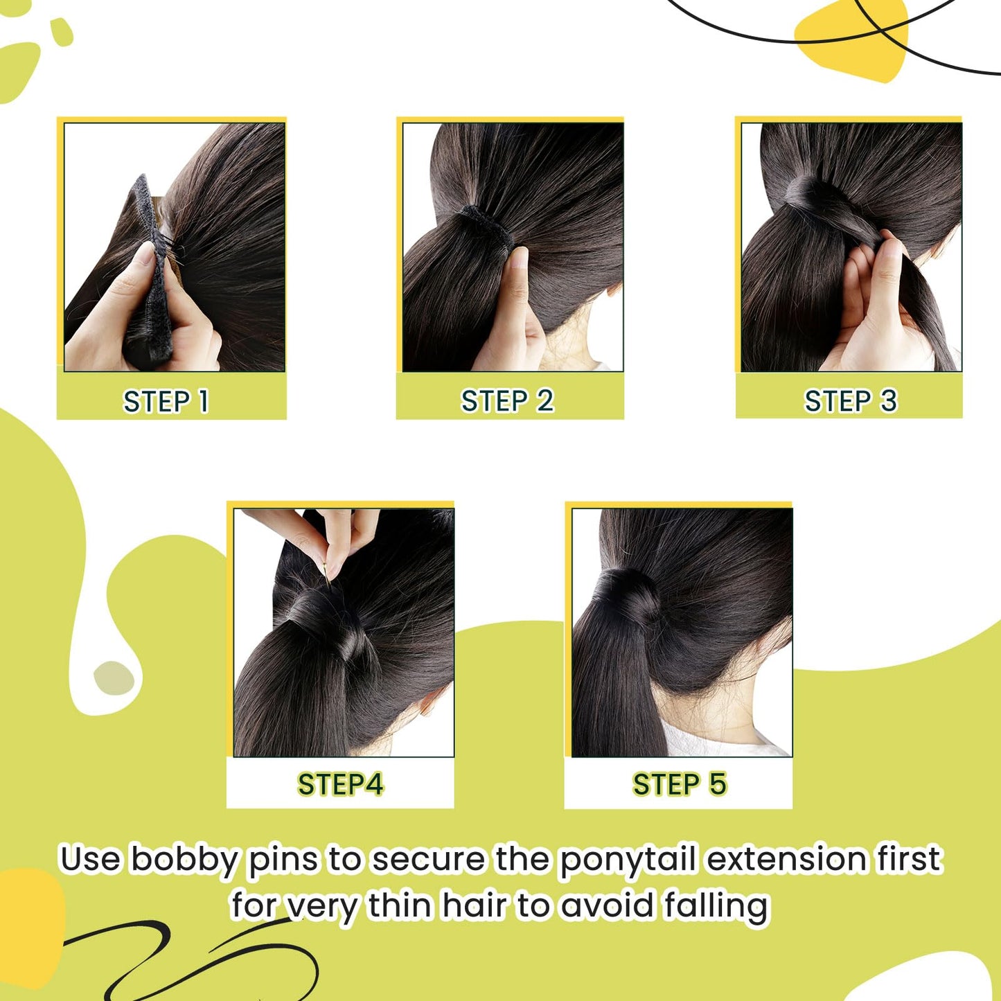 RUNATURE Human Hair Ponytail Extension Blonde Ponytail Hair Extension Ponytail Dark Blonde Highlight Caramel Blonde Short Ponytail Human Hair Extensions Straight Pony Tails Hair Extension 12 Inch 70g