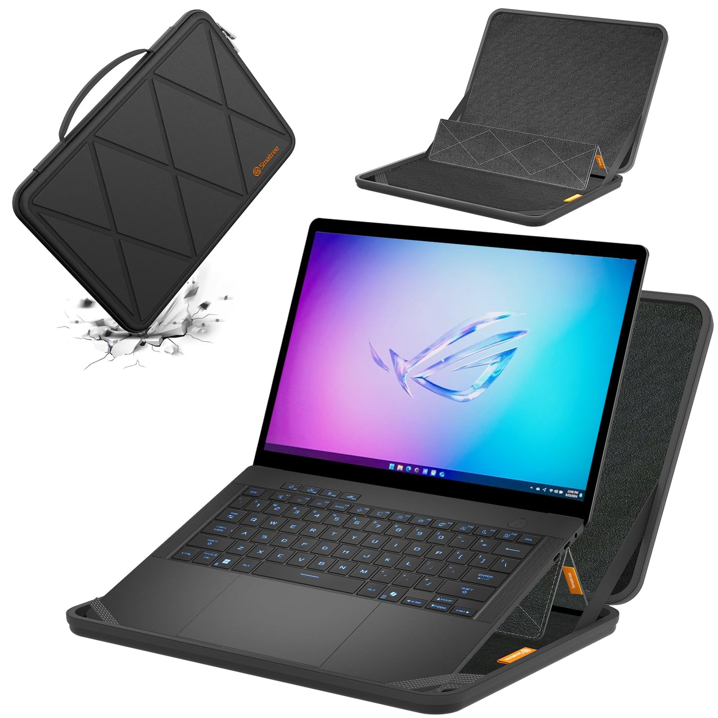 Smatree MS86T Hard EVA Protective Sleeve with Stand Compatible for 16 inch ASUS ROG Zephyrus G16 2026 GU606/2025/2024, for Zenbook S16 UX5606, for 15.6inch Vivobook S 15 M5506/Vivobook 16 Flip TP3607