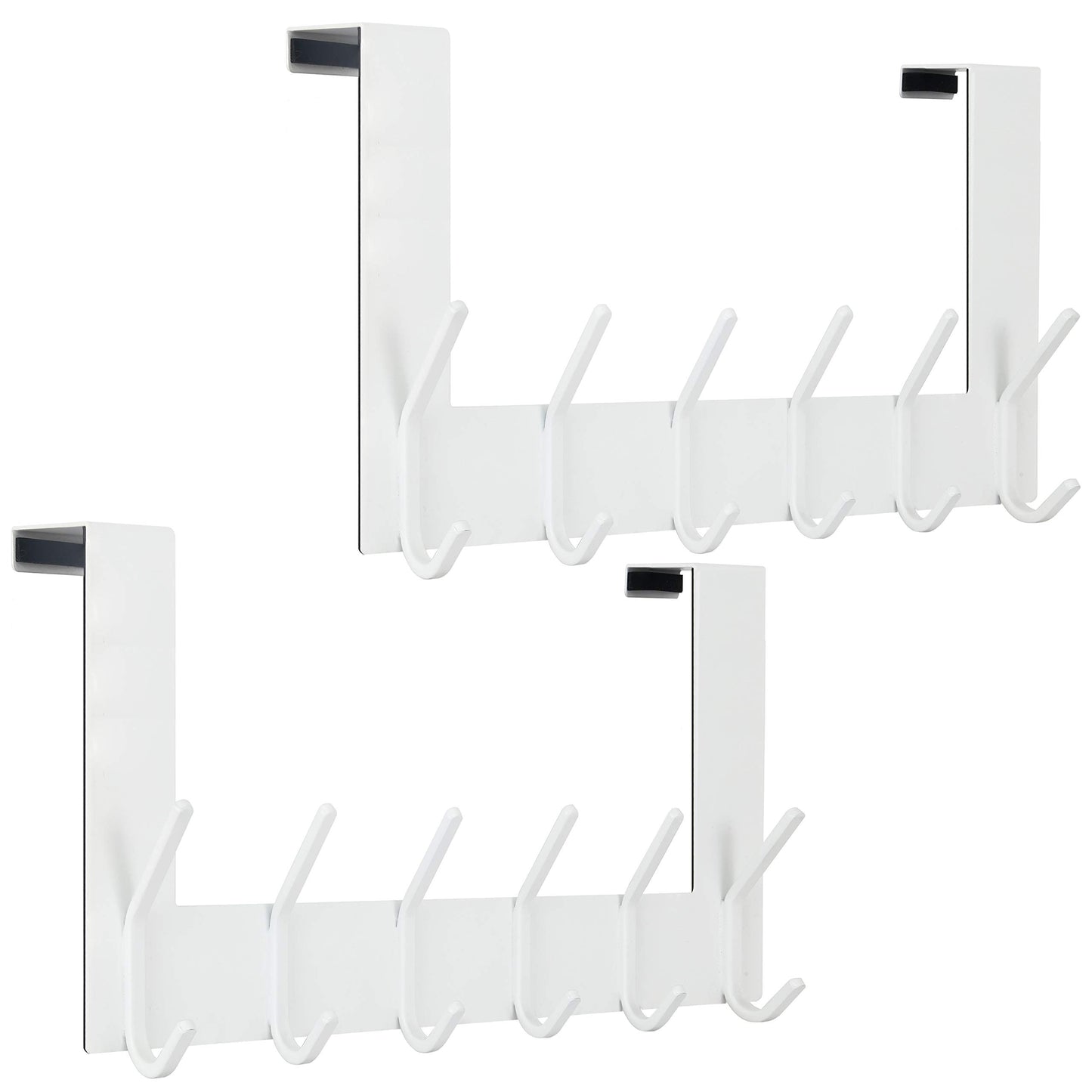 WEBI Over The Door Hook White,Over The Door Towel Rack,Over Door Hanger,Door Coat Hanger,Towel Hanger Over The Door Coat Rack for Hanging Clothes,Towels,Back of Bathroom,2 Packs