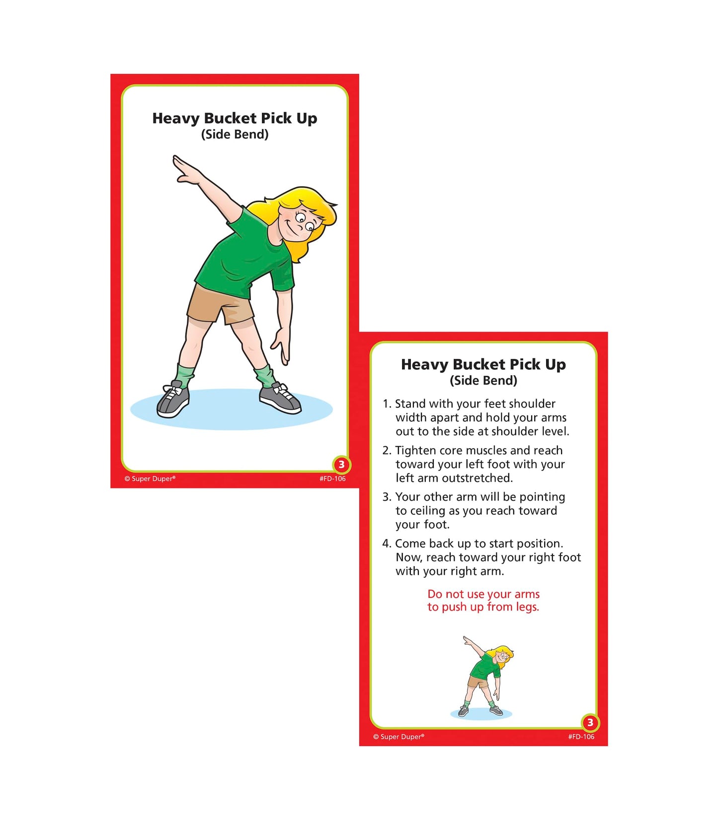 Super Duper Publications | Upper Body and Core Strength Fun Deck | Occupational Therapy Flash Cards | Educational Learning Materials for Children