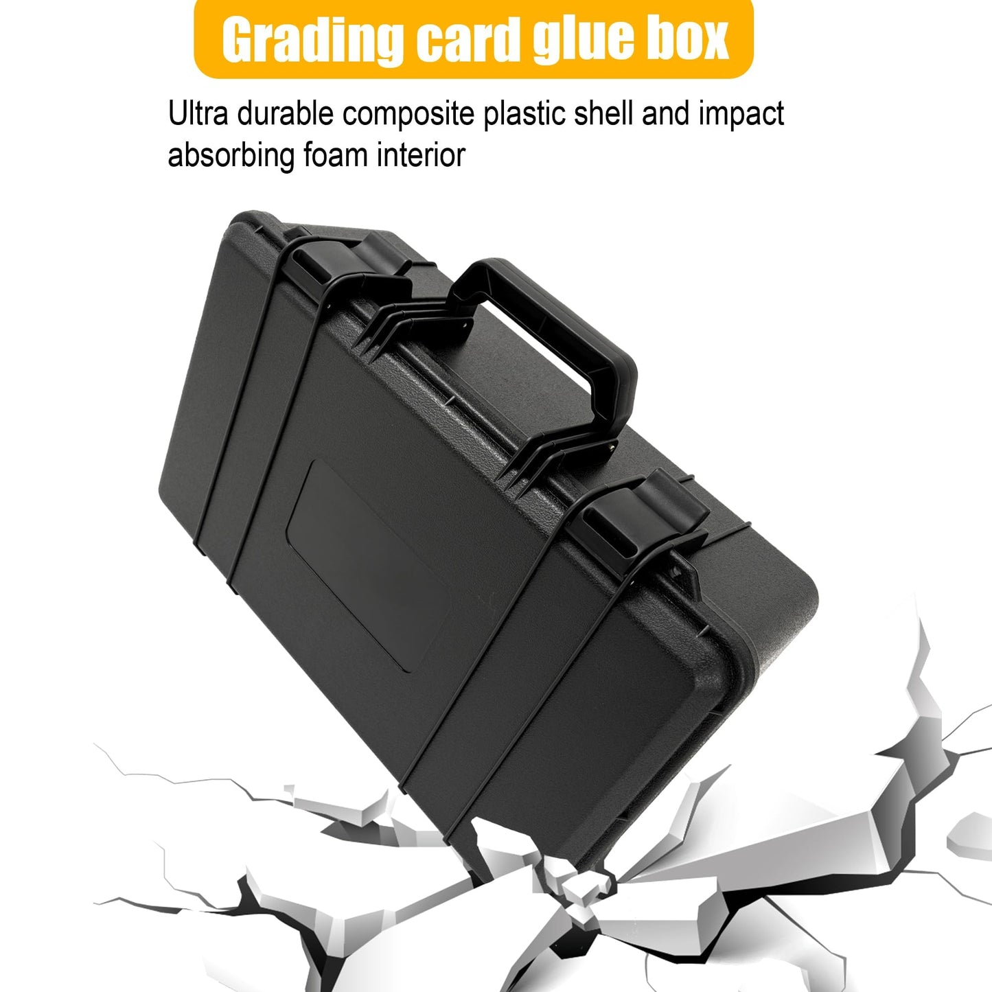 OUUTMEE Graded Card Case - Storage Box for 120+ PSA, CSG, BGS, SGC Graded Sports Trading Cards with 6 EVA Foam