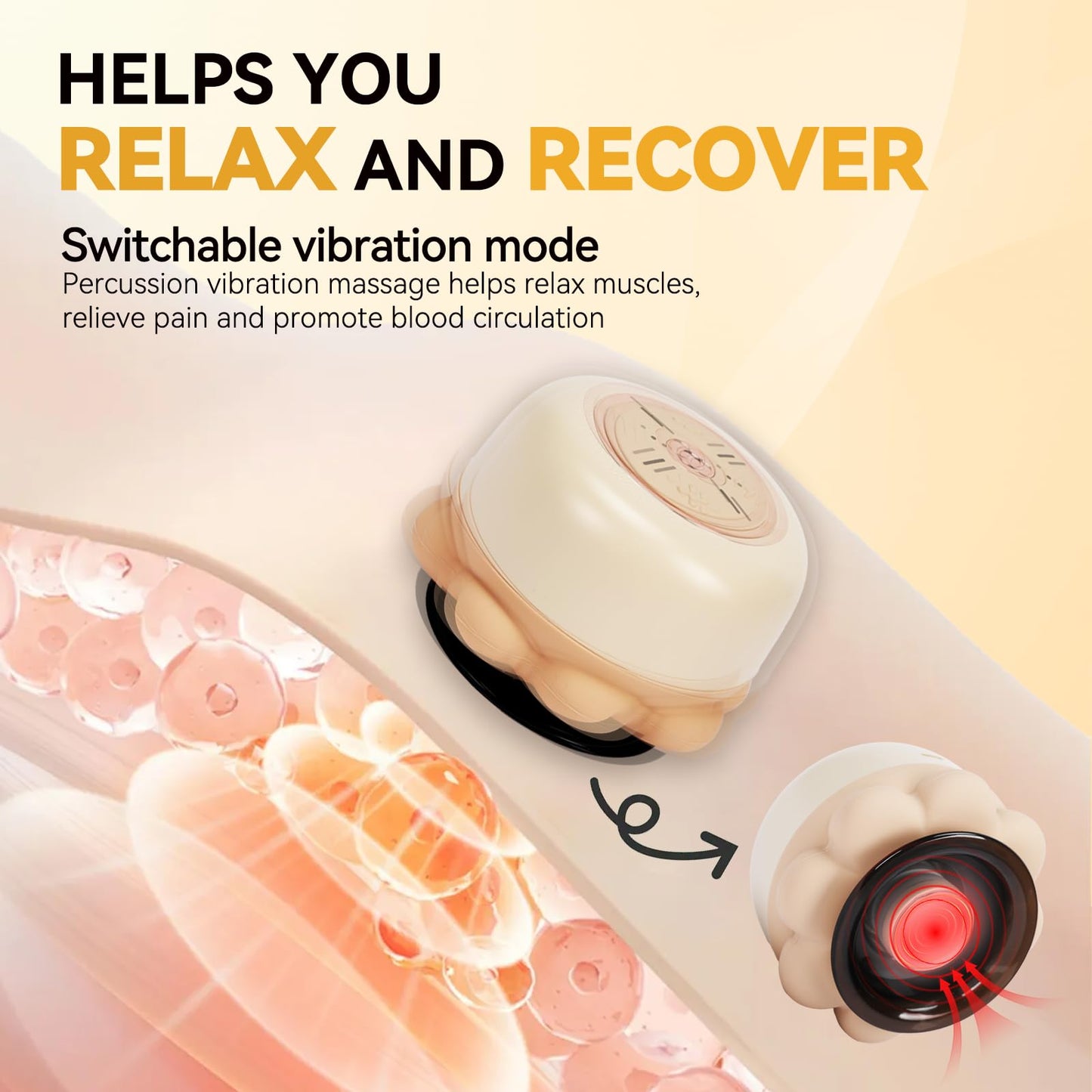 METIKO 4-in-1 Smart Cupping Therapy Massager - Heat, Vibration, Gua Sha for Targeted Pain Relief, Knots, Aches, Muscle Soreness, Circulation - Portable Electric Cupping Set