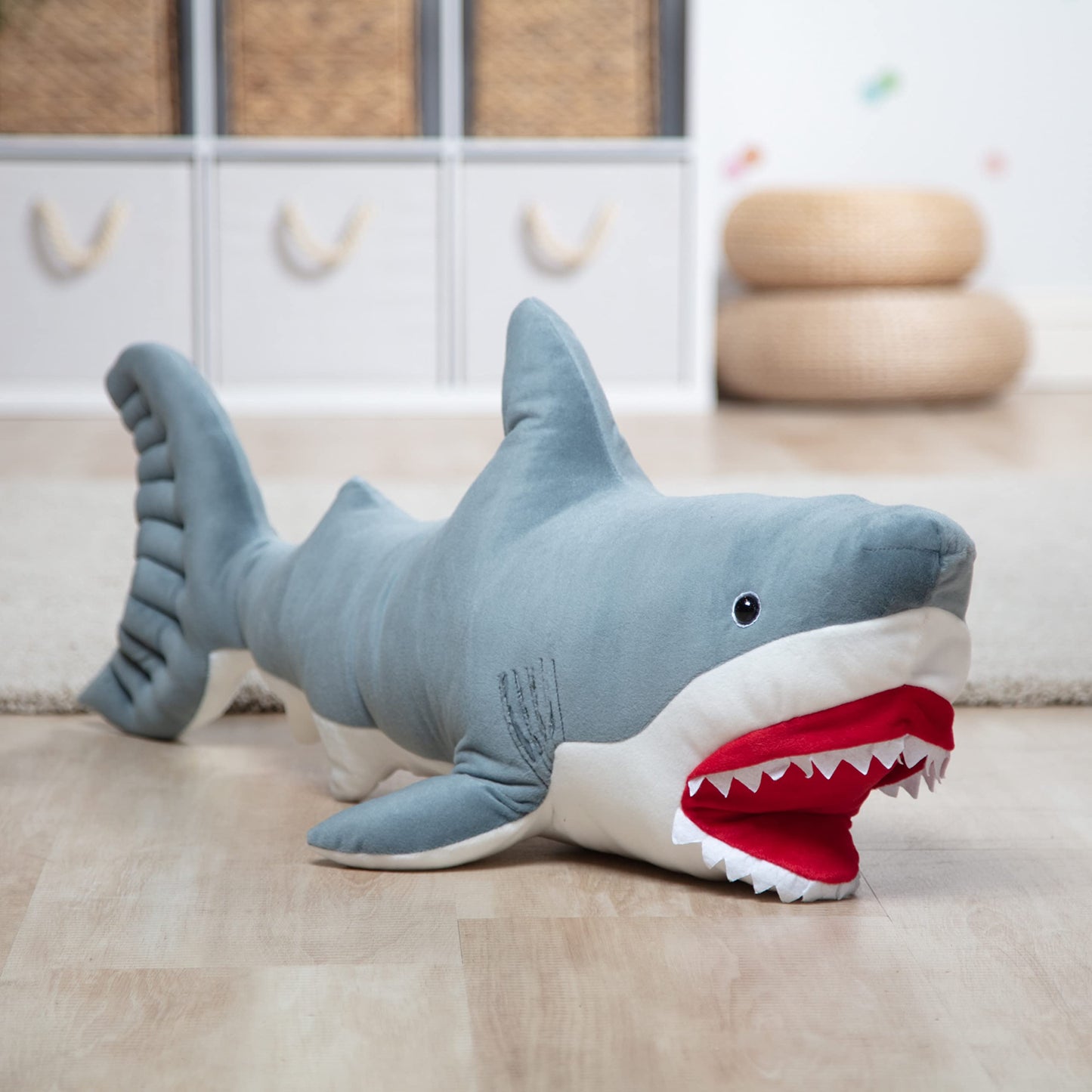 Melissa & Doug Giant Shark - Lifelike Stuffed Animal (Over 3 feet Long)