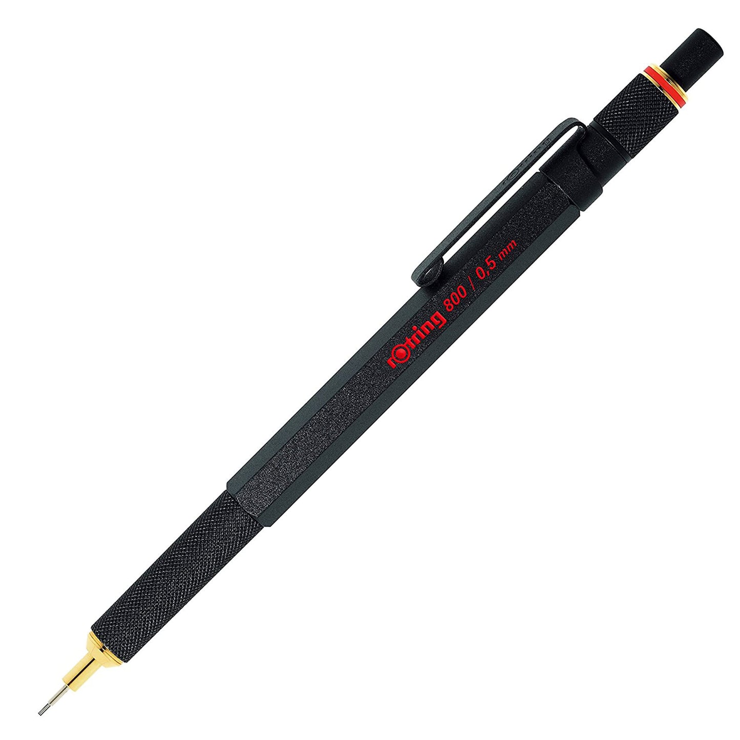 rOtring 800 Retractable Mechanical Pencil, 0.5mm, Black Metal Barrel - For Drafting, Engineering, Architecture Professionals