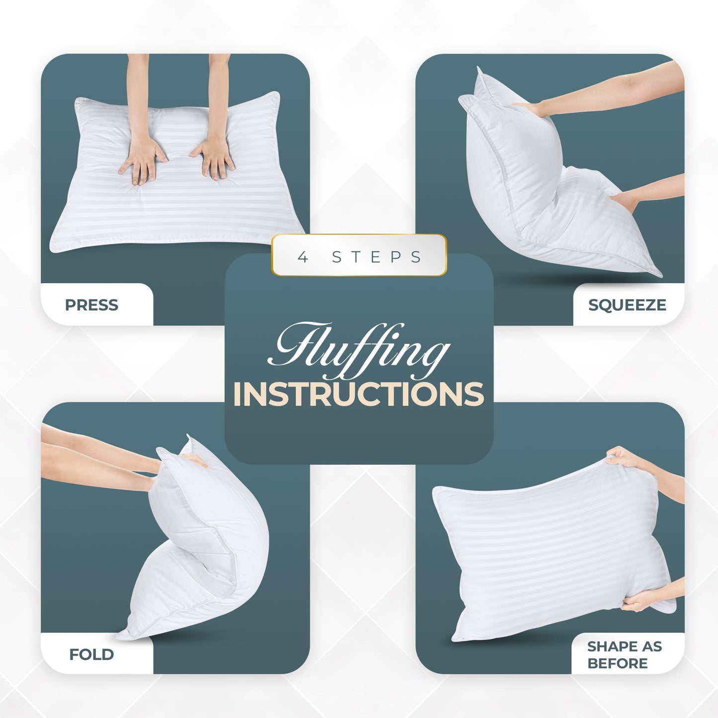 Utopia Bedding Bed Pillows King Size Set of 4 (White), Down Alternative Pillows for Sleeping, Cooling Hotel Quality Pillow Set for Back, Stomach or Side Sleepers